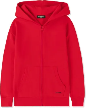 ALAVIKING Kids Soft Brushed Fleece Zip Up Hoodie Casual Athletic Hooded Sweatshirts for Boys and Girls 3-12 Years