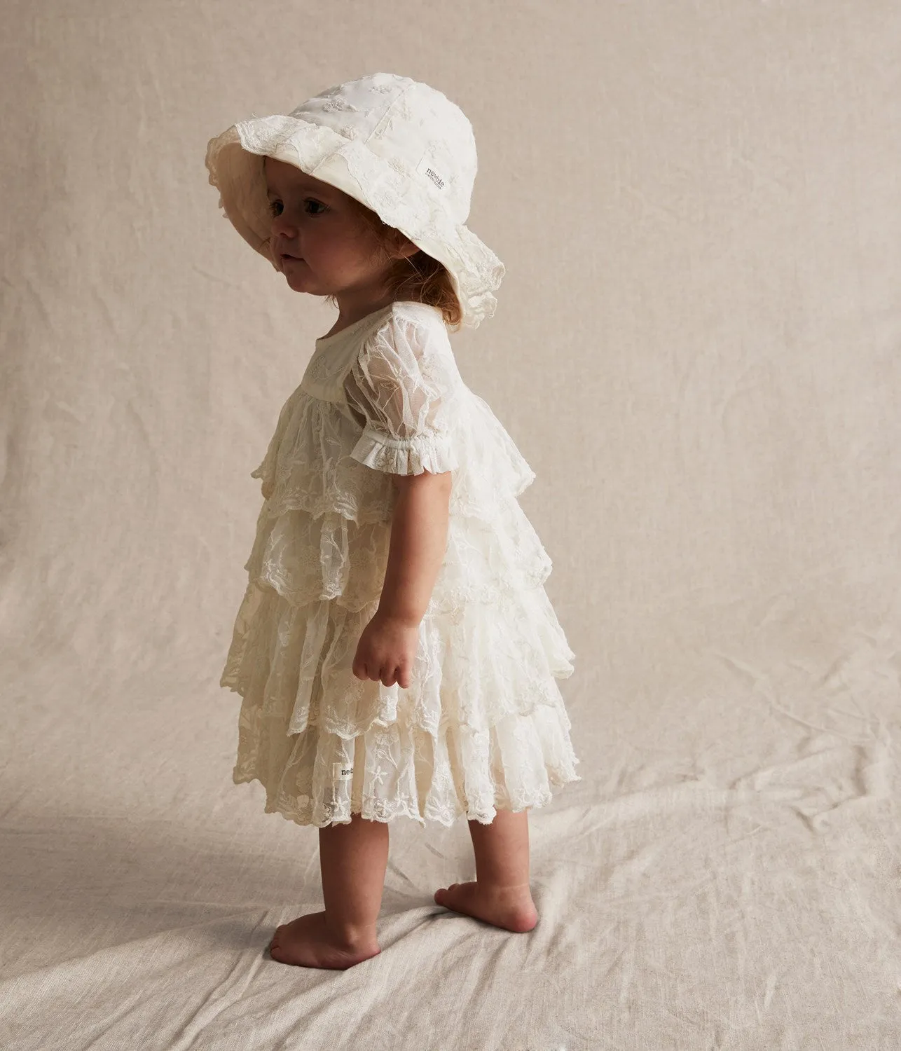 Baby white mesh-dream dress