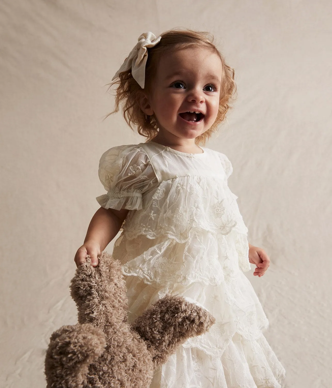 Baby white mesh-dream dress
