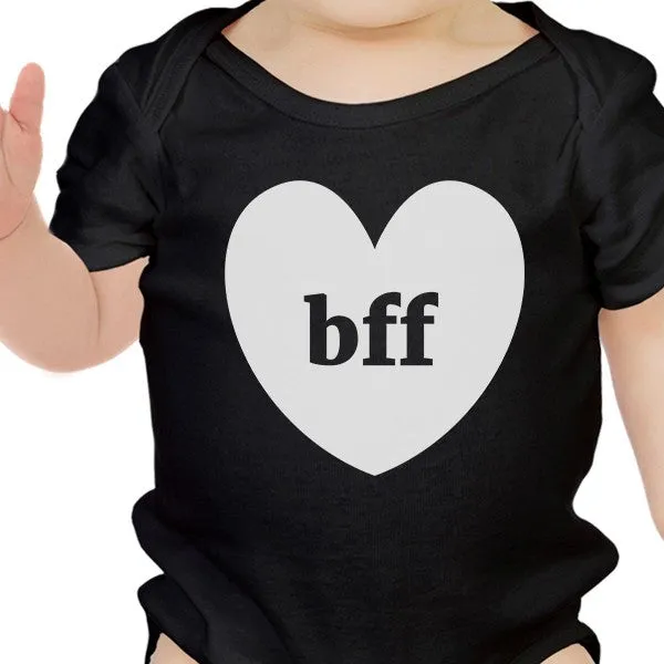 Bff Hearts Baby and Pet Matching Black Shirts
