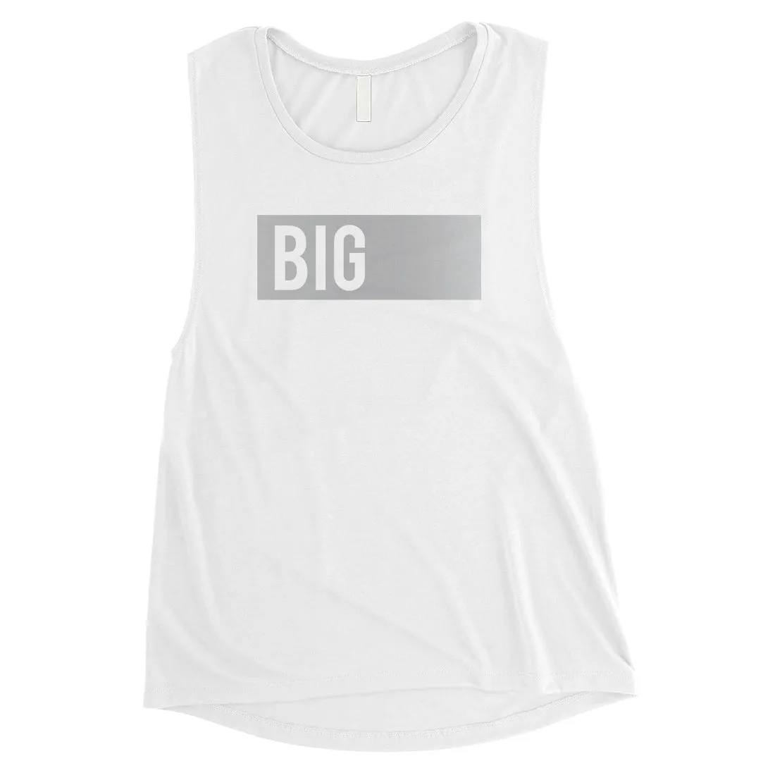 Big Little Boxed-SILVER Womens Muscle Tank Top Responsible Proud