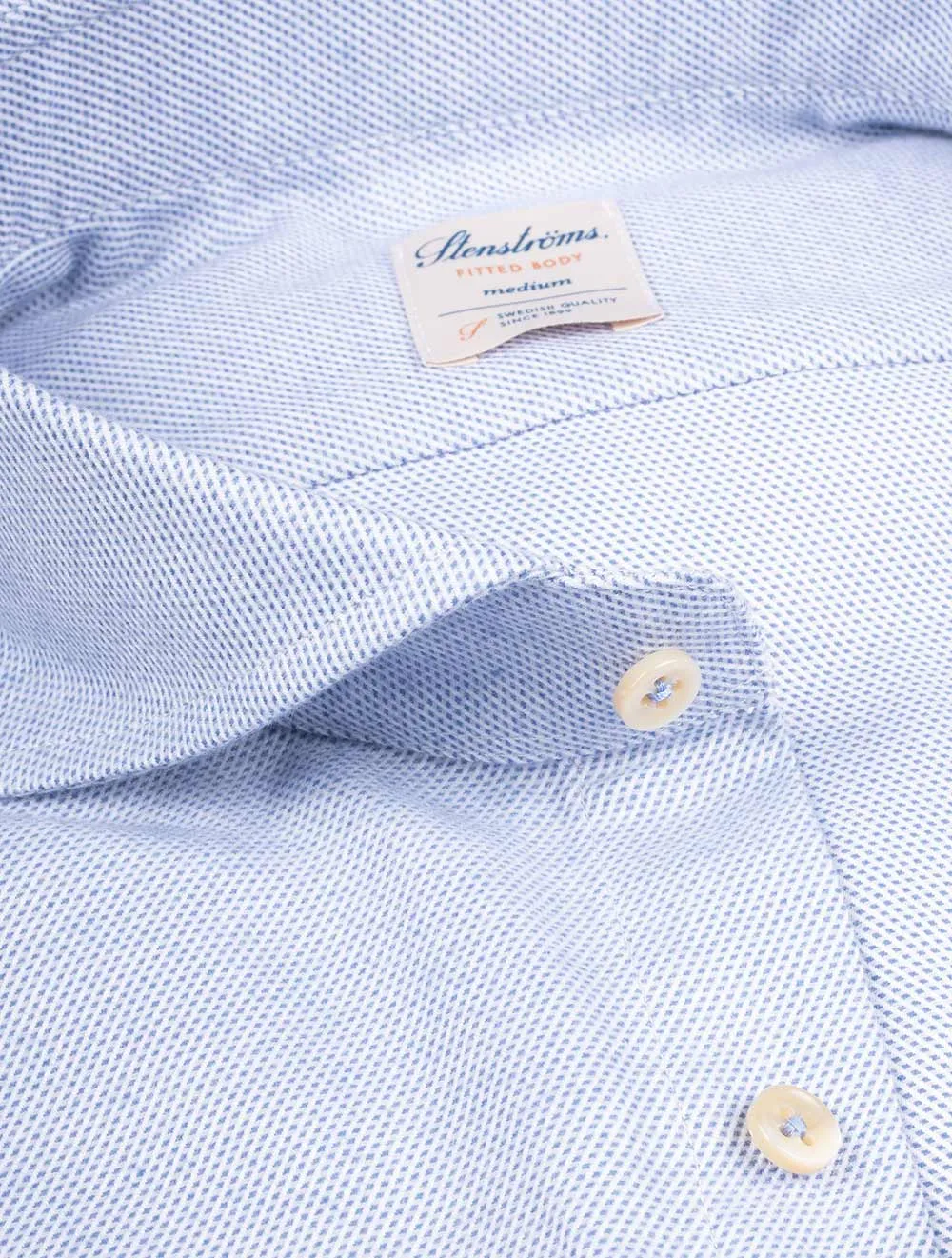 Blue Patterned Flannel Fitted Body Shirt
