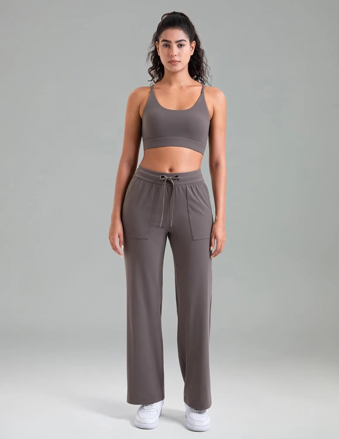 Colorfulkoala Dreamlux Wide Leg Sweatpants Women Lounge Flared Jogger Pants Baggy Sweatpants with Pockets