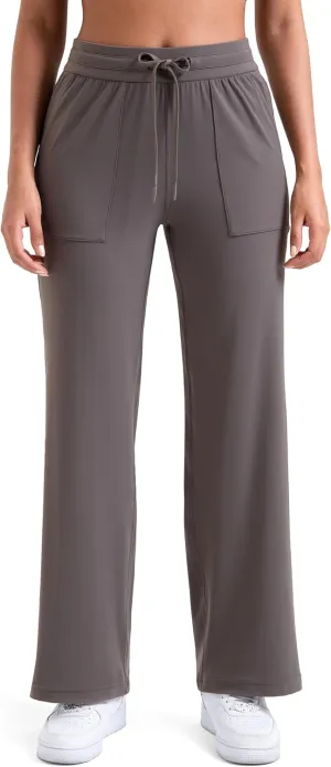 Colorfulkoala Dreamlux Wide Leg Sweatpants Women Lounge Flared Jogger Pants Baggy Sweatpants with Pockets
