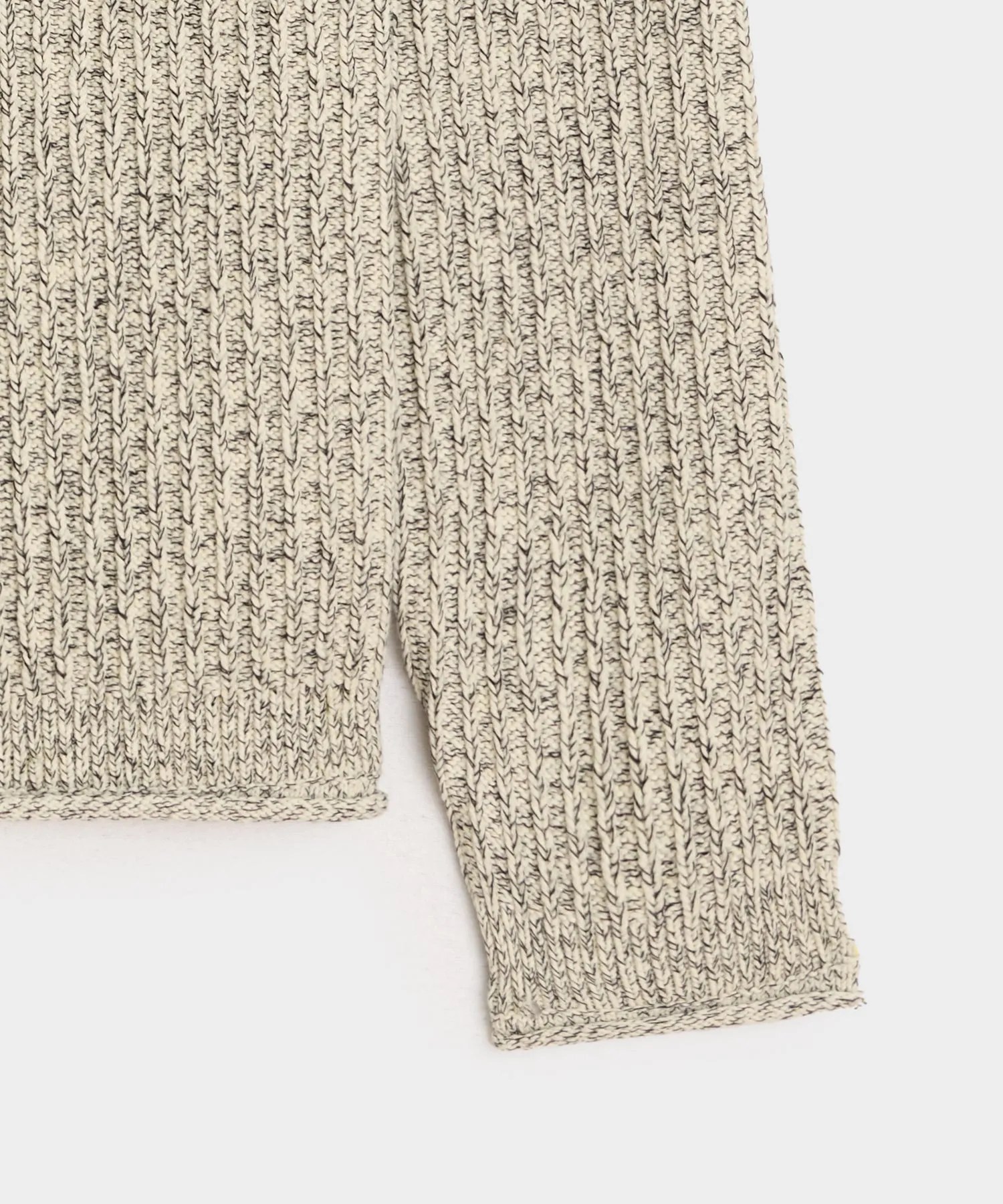 Cotton Ribbed Crewneck Sweater