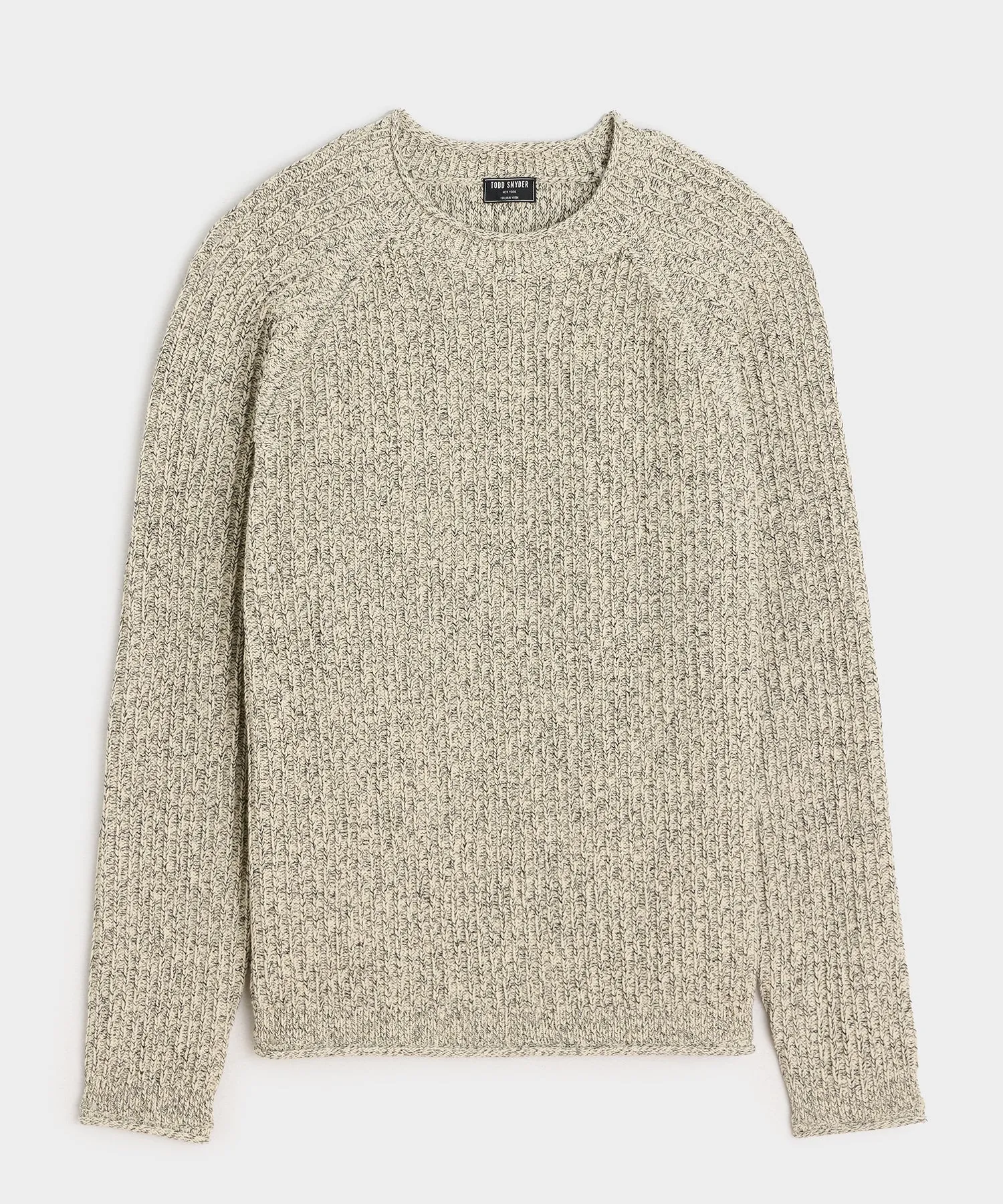 Cotton Ribbed Crewneck Sweater