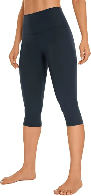 CRZ YOGA Womens Butterluxe High Waisted Capris Workout Leggings 17 Inches - Lounge Buttery Soft Yoga Pants