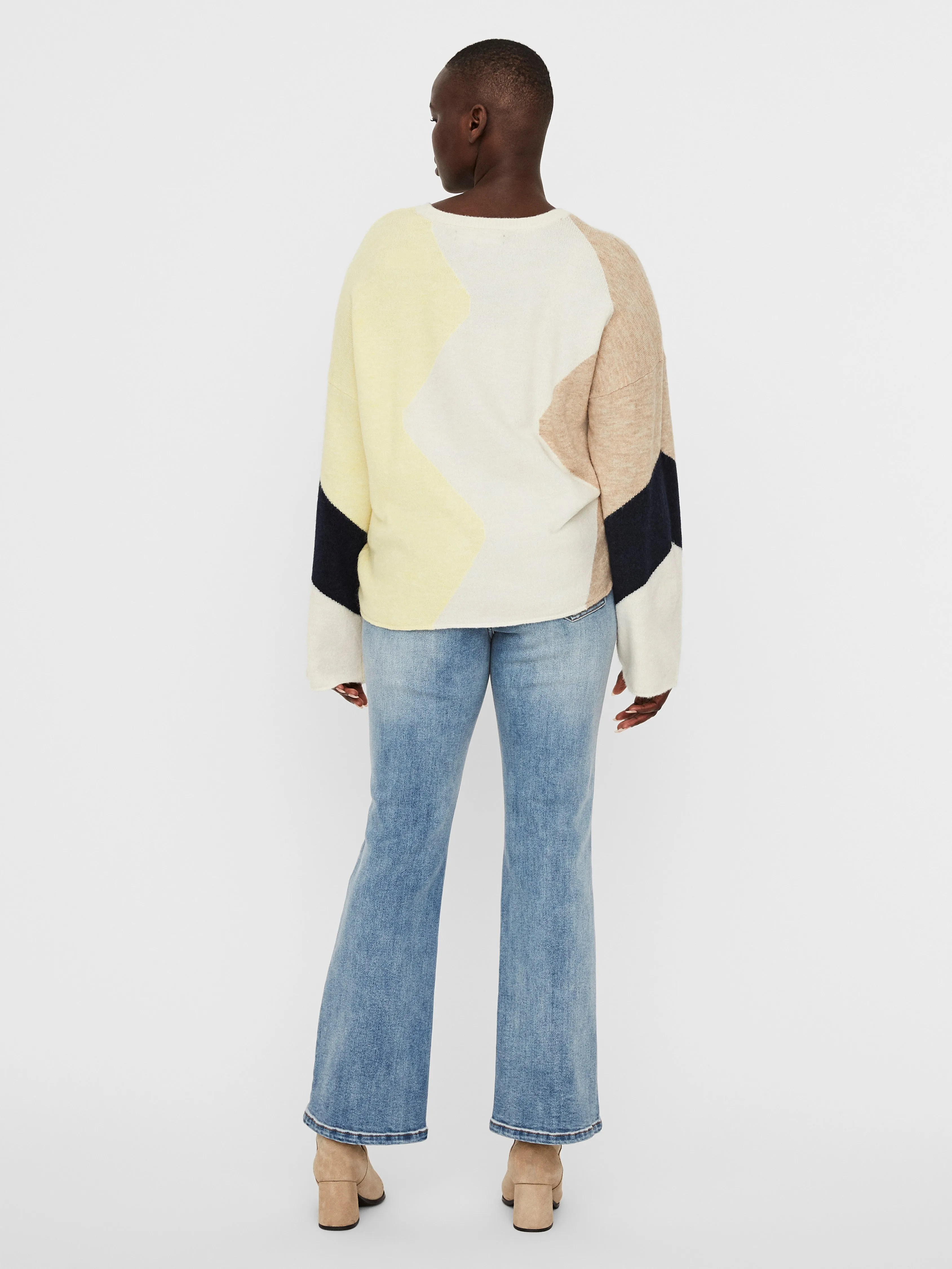 CURVE PLUS NEW BLOCK SWEATER