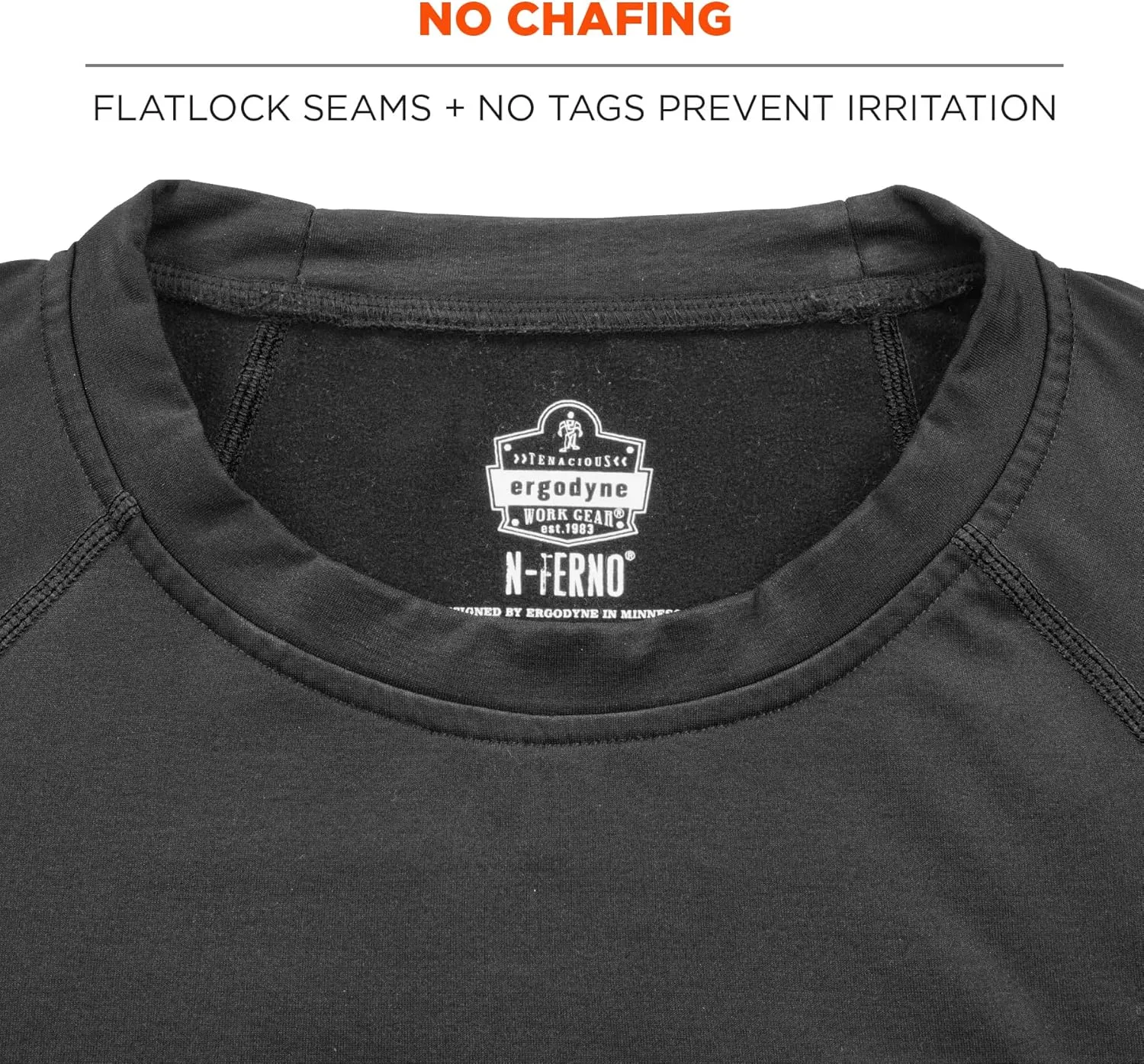 Ergodyne N-Ferno 6435 Thermal Long Sleeve Shirt, Black, 3X-Large