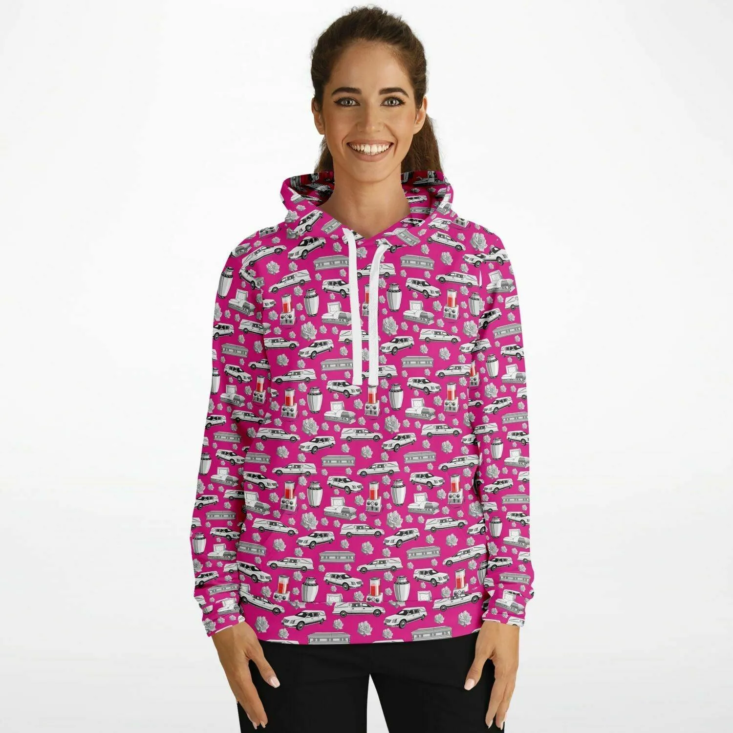 FUNeral Whiteout on "Barbie" Pink - Hoodie