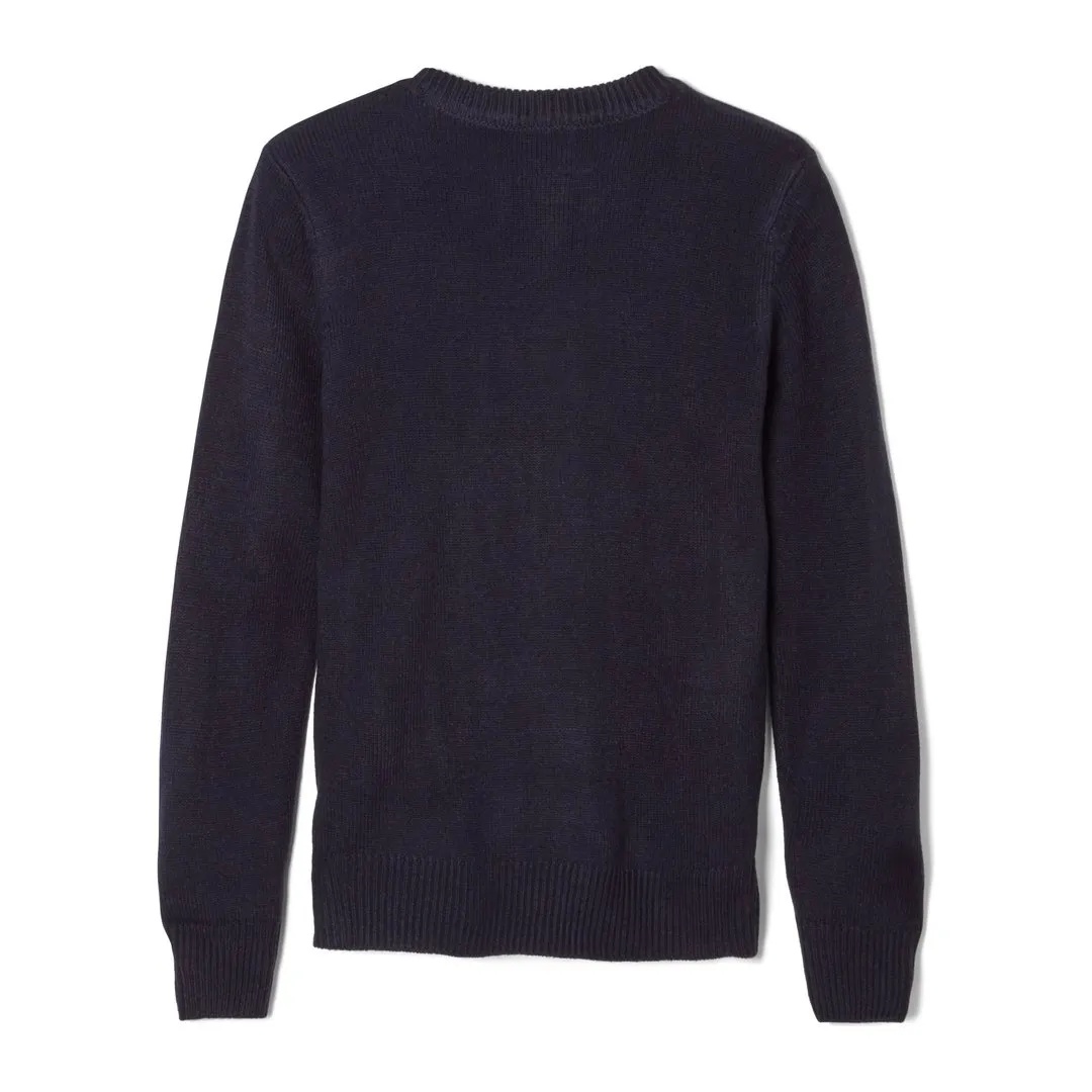 Girls Anti-Pill Crewneck Cardigan
