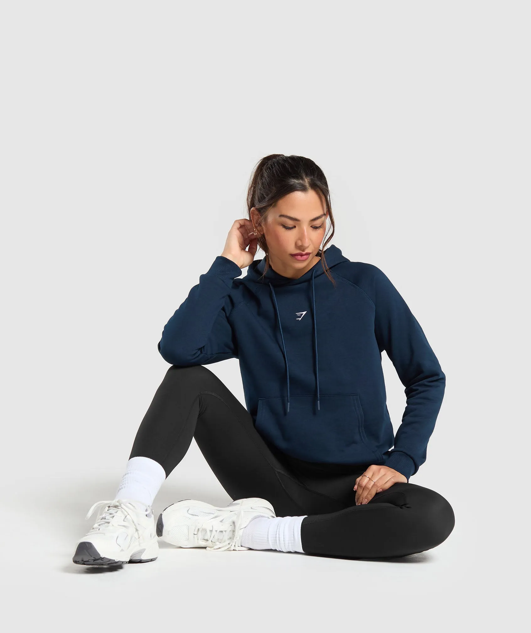 Gymshark Training Fleece Regular Hoodie - Navy