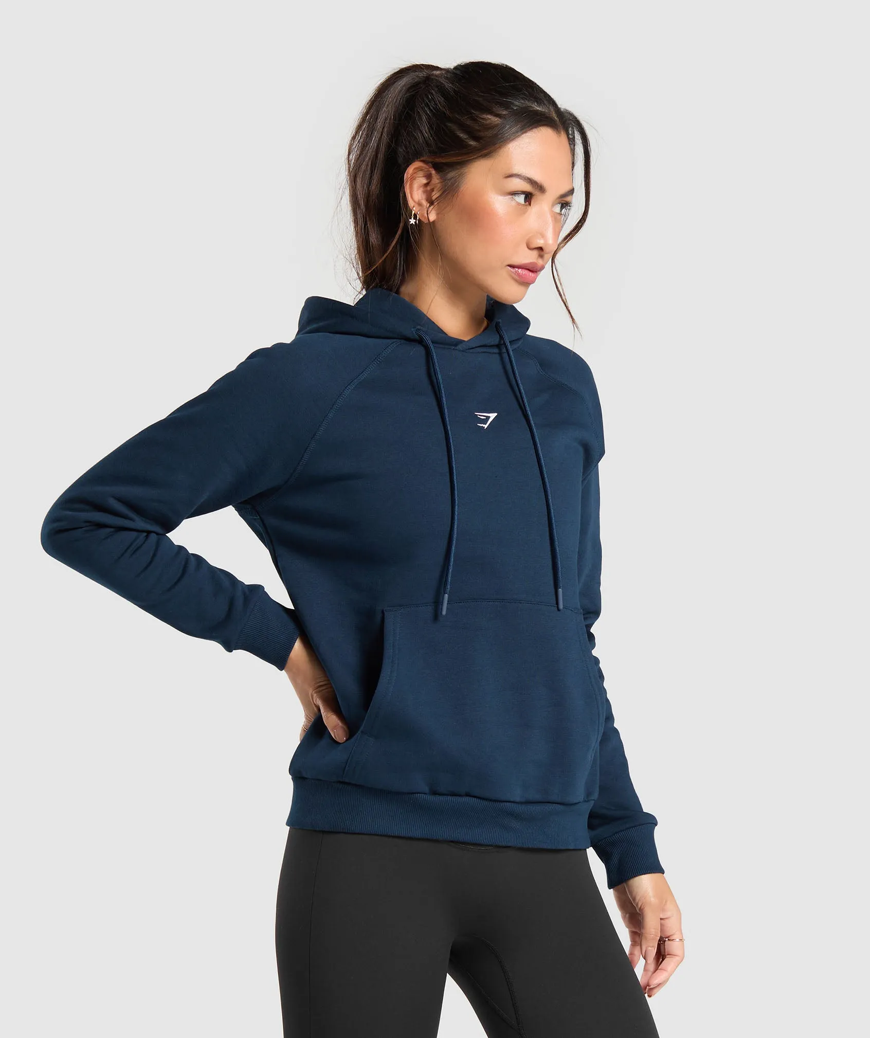 Gymshark Training Fleece Regular Hoodie - Navy