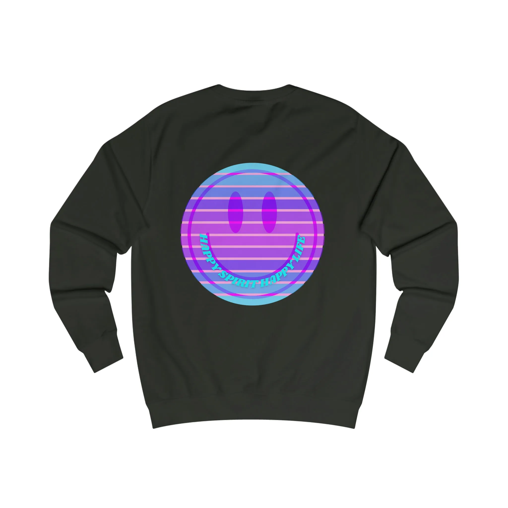 Happy Spirit Happy Life Sweatshirt, Mental Health Awareness Sweatshirt, Smile Sweatshirt, Smile Face Crewneck, Vsco Girl, Y2k Top