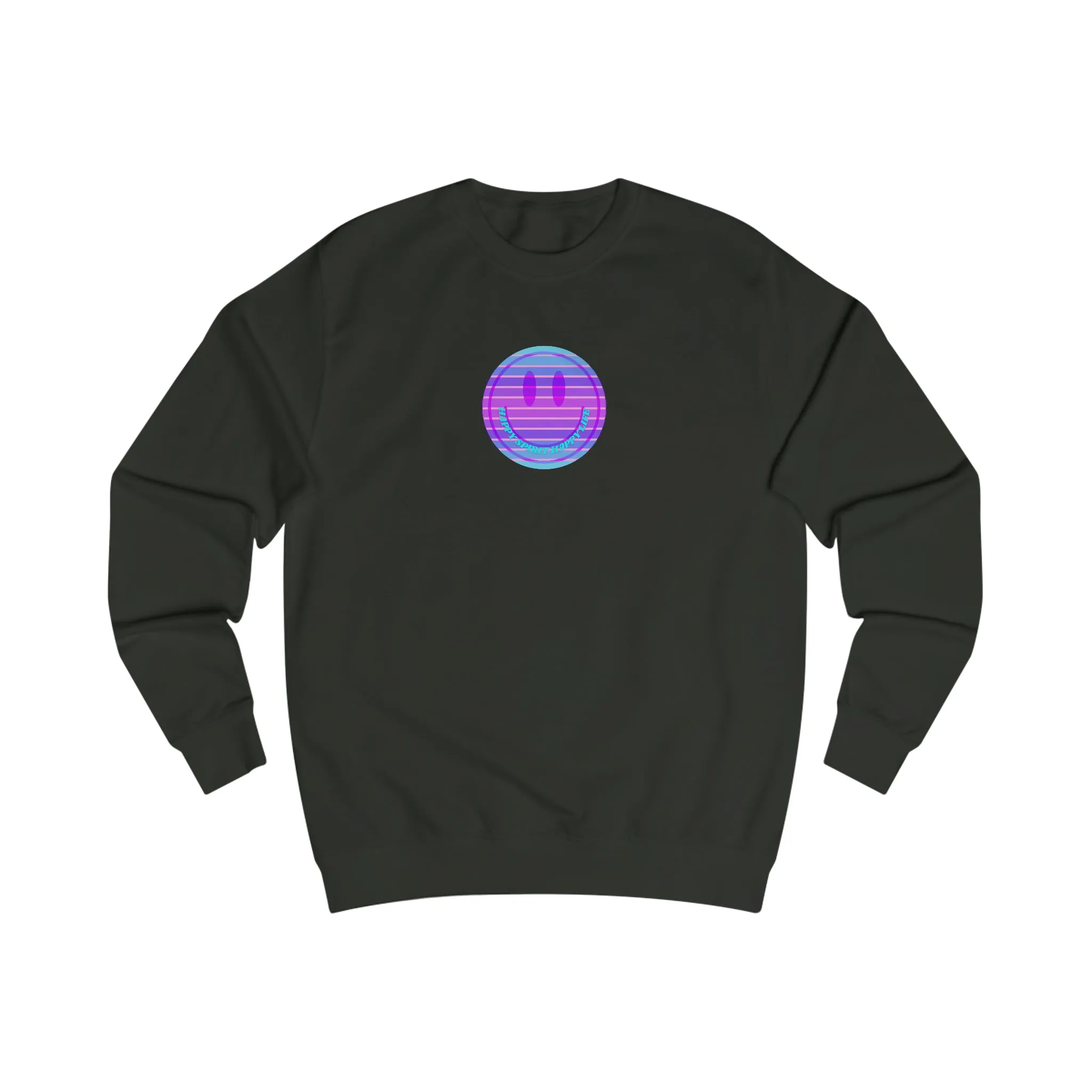 Happy Spirit Happy Life Sweatshirt, Mental Health Awareness Sweatshirt, Smile Sweatshirt, Smile Face Crewneck, Vsco Girl, Y2k Top