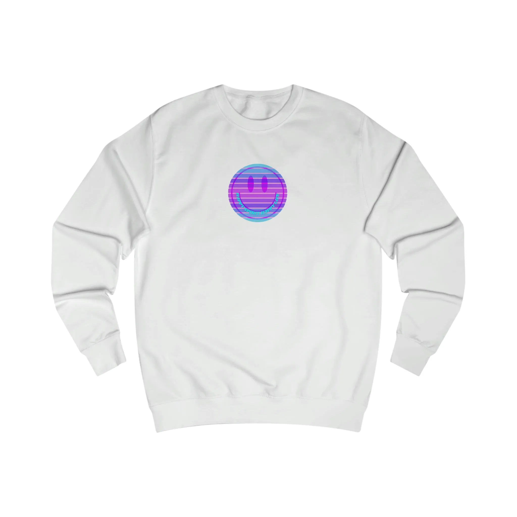 Happy Spirit Happy Life Sweatshirt, Mental Health Awareness Sweatshirt, Smile Sweatshirt, Smile Face Crewneck, Vsco Girl, Y2k Top
