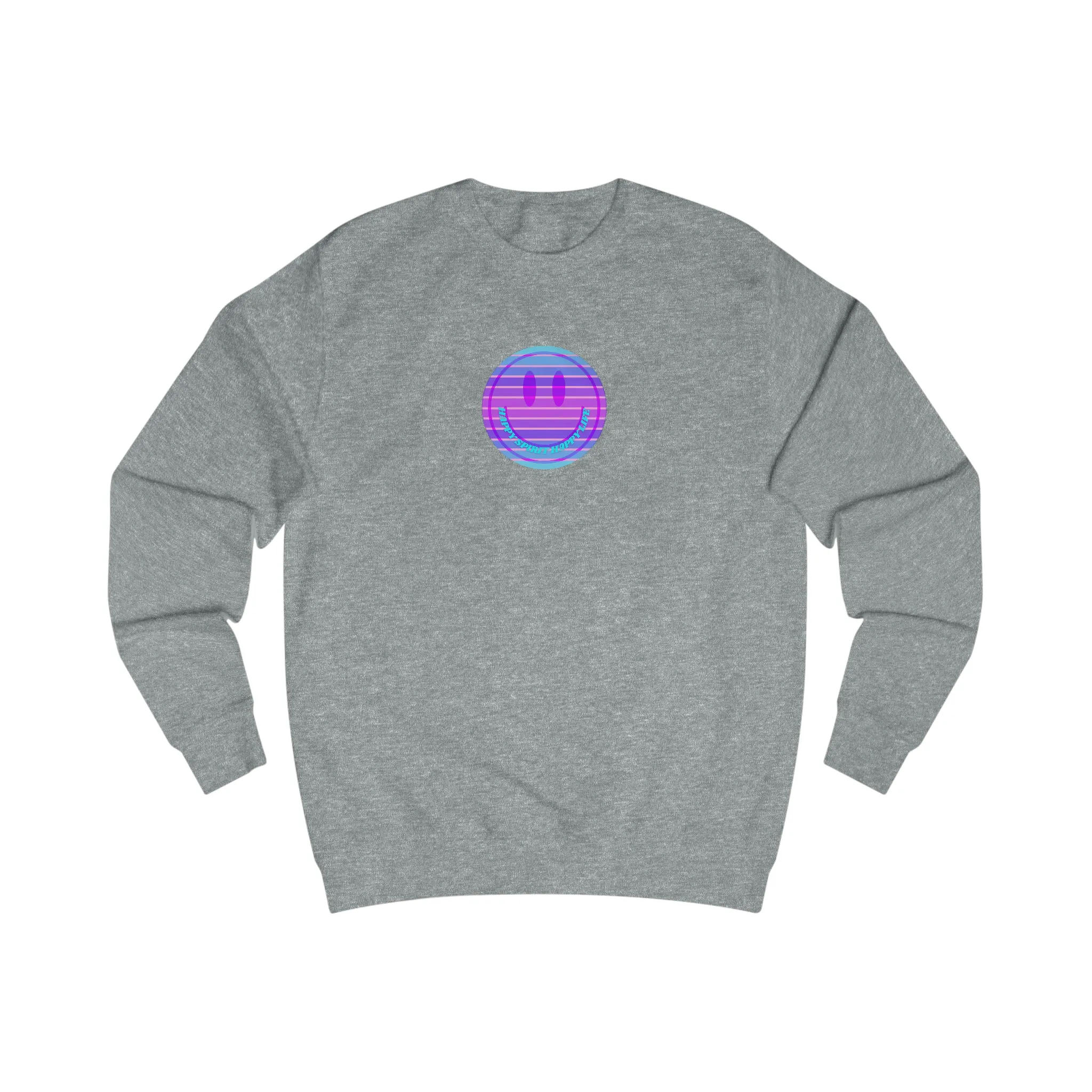 Happy Spirit Happy Life Sweatshirt, Mental Health Awareness Sweatshirt, Smile Sweatshirt, Smile Face Crewneck, Vsco Girl, Y2k Top