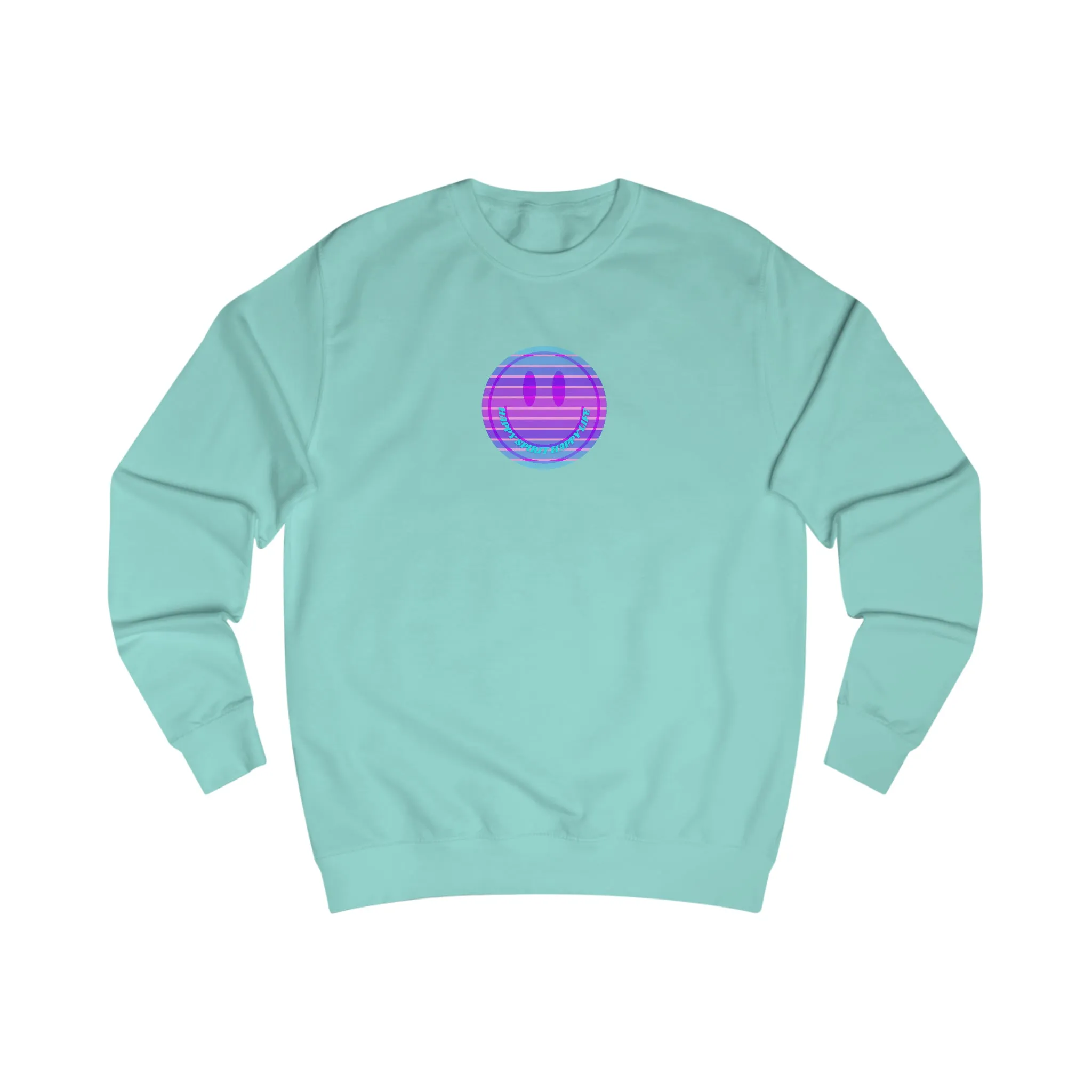 Happy Spirit Happy Life Sweatshirt, Mental Health Awareness Sweatshirt, Smile Sweatshirt, Smile Face Crewneck, Vsco Girl, Y2k Top