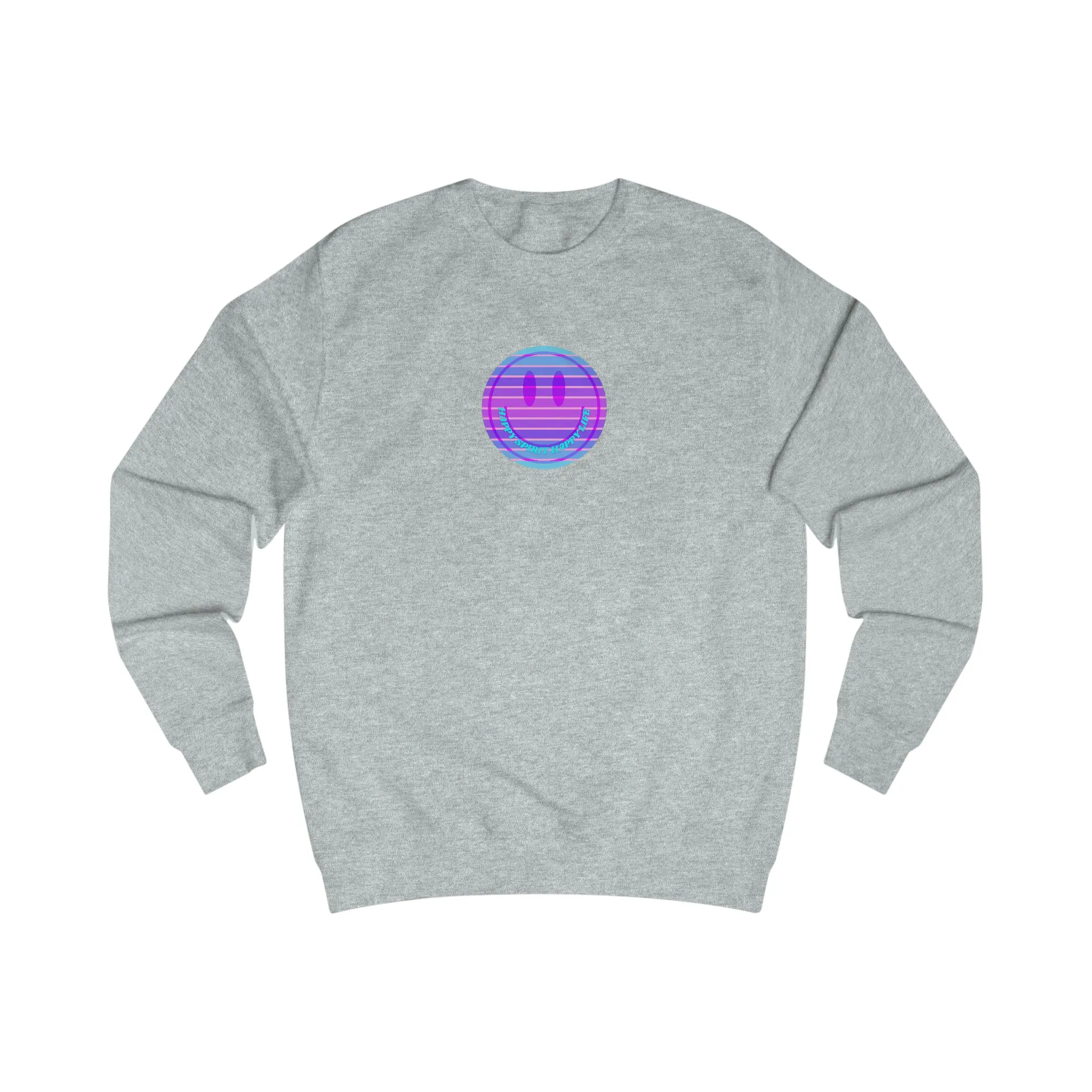 Happy Spirit Happy Life Sweatshirt, Mental Health Awareness Sweatshirt, Smile Sweatshirt, Smile Face Crewneck, Vsco Girl, Y2k Top
