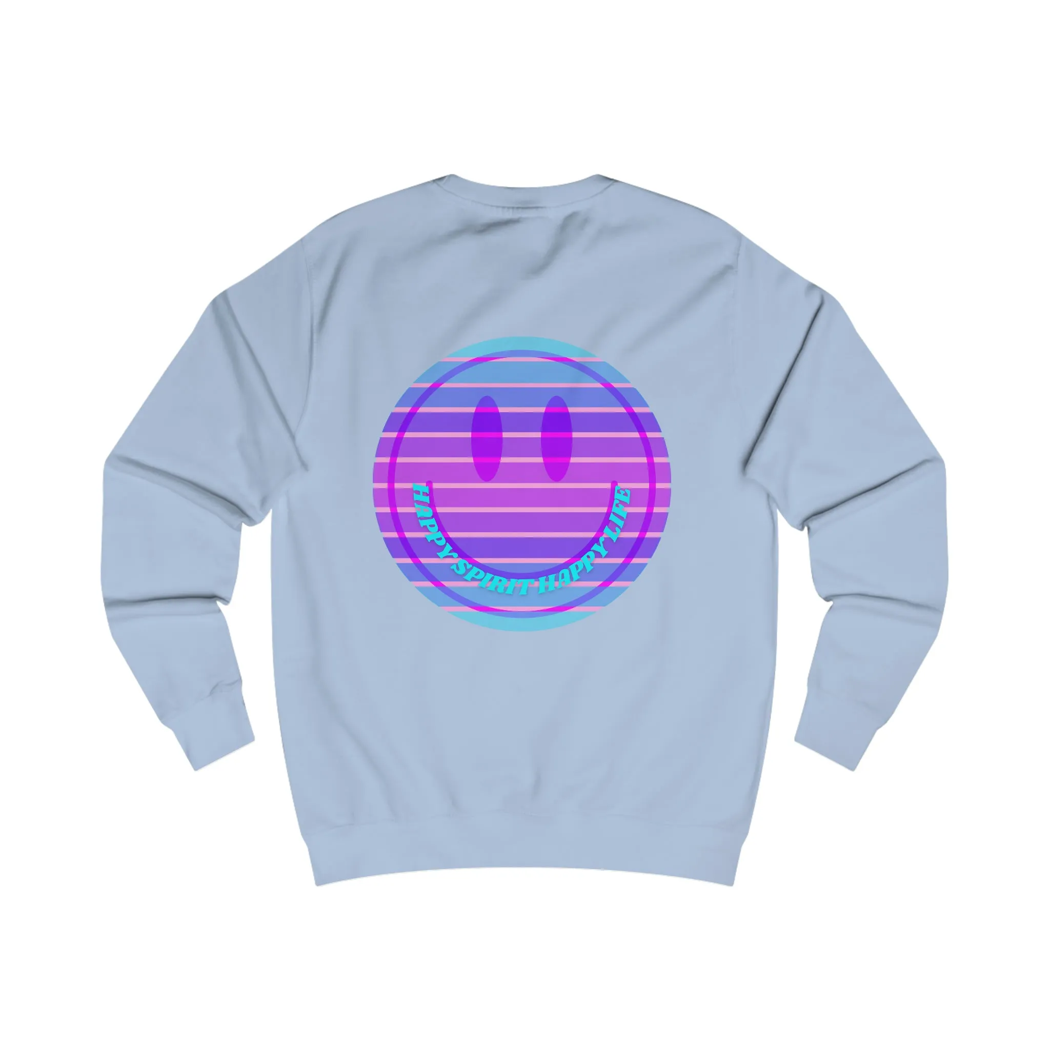 Happy Spirit Happy Life Sweatshirt, Mental Health Awareness Sweatshirt, Smile Sweatshirt, Smile Face Crewneck, Vsco Girl, Y2k Top