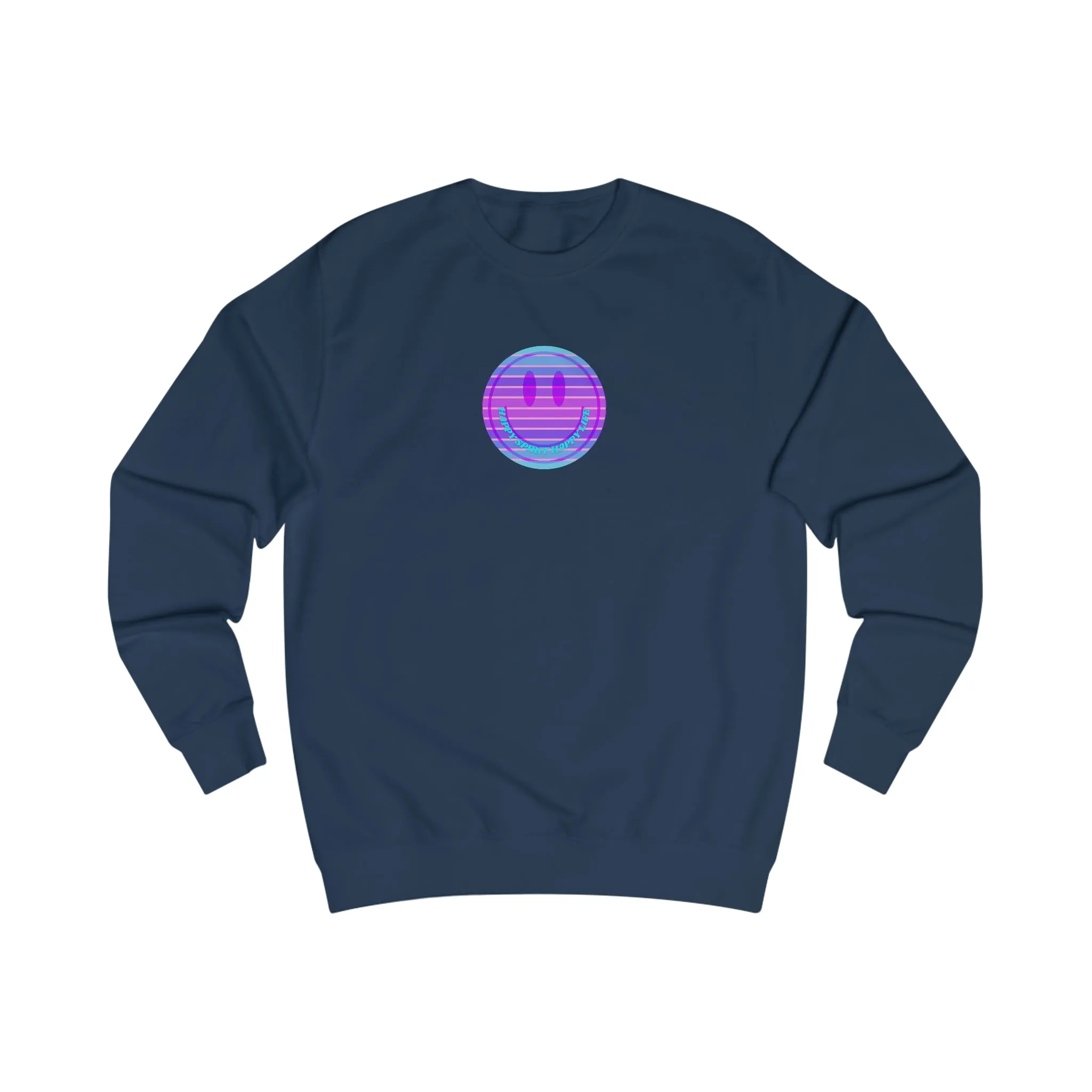 Happy Spirit Happy Life Sweatshirt, Mental Health Awareness Sweatshirt, Smile Sweatshirt, Smile Face Crewneck, Vsco Girl, Y2k Top