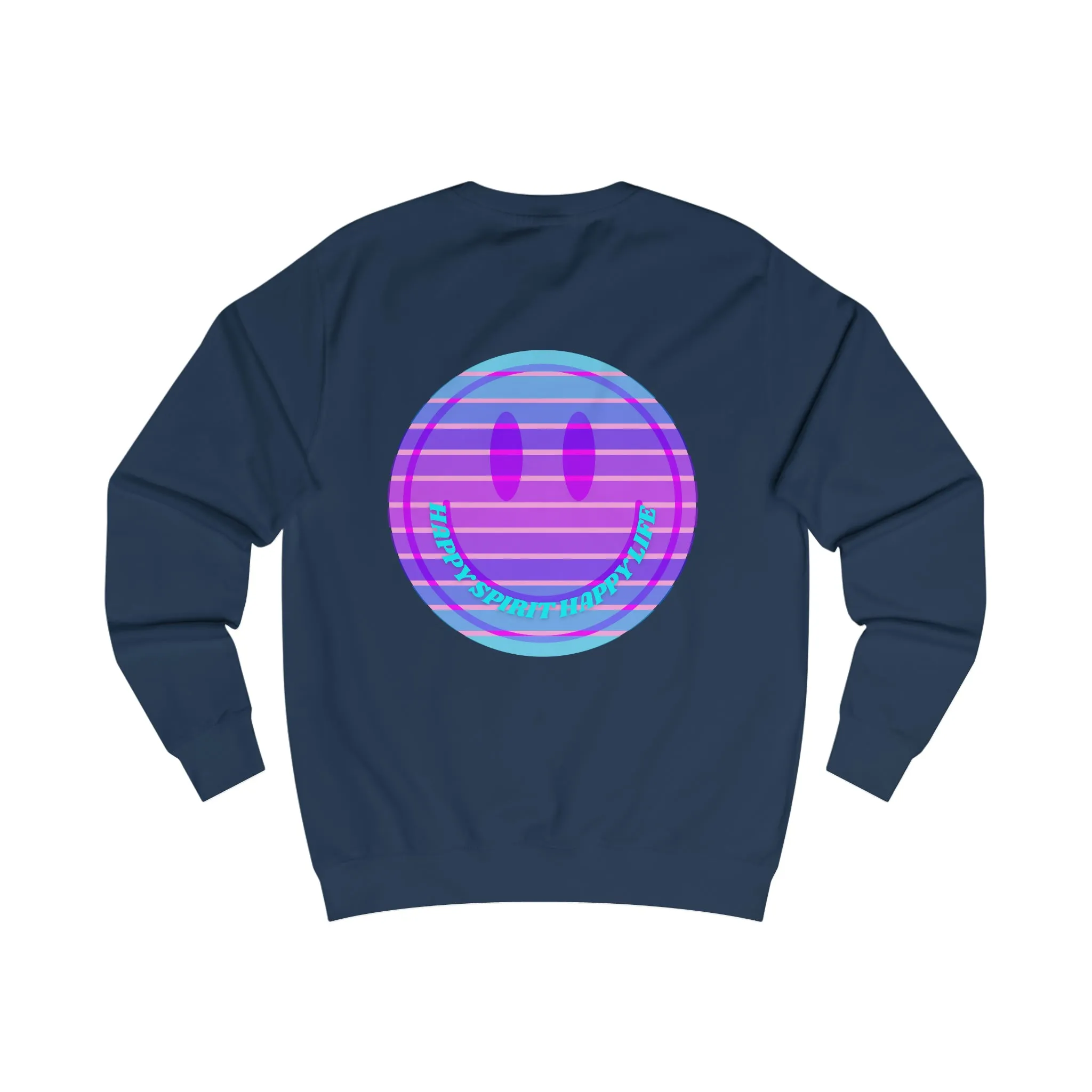 Happy Spirit Happy Life Sweatshirt, Mental Health Awareness Sweatshirt, Smile Sweatshirt, Smile Face Crewneck, Vsco Girl, Y2k Top
