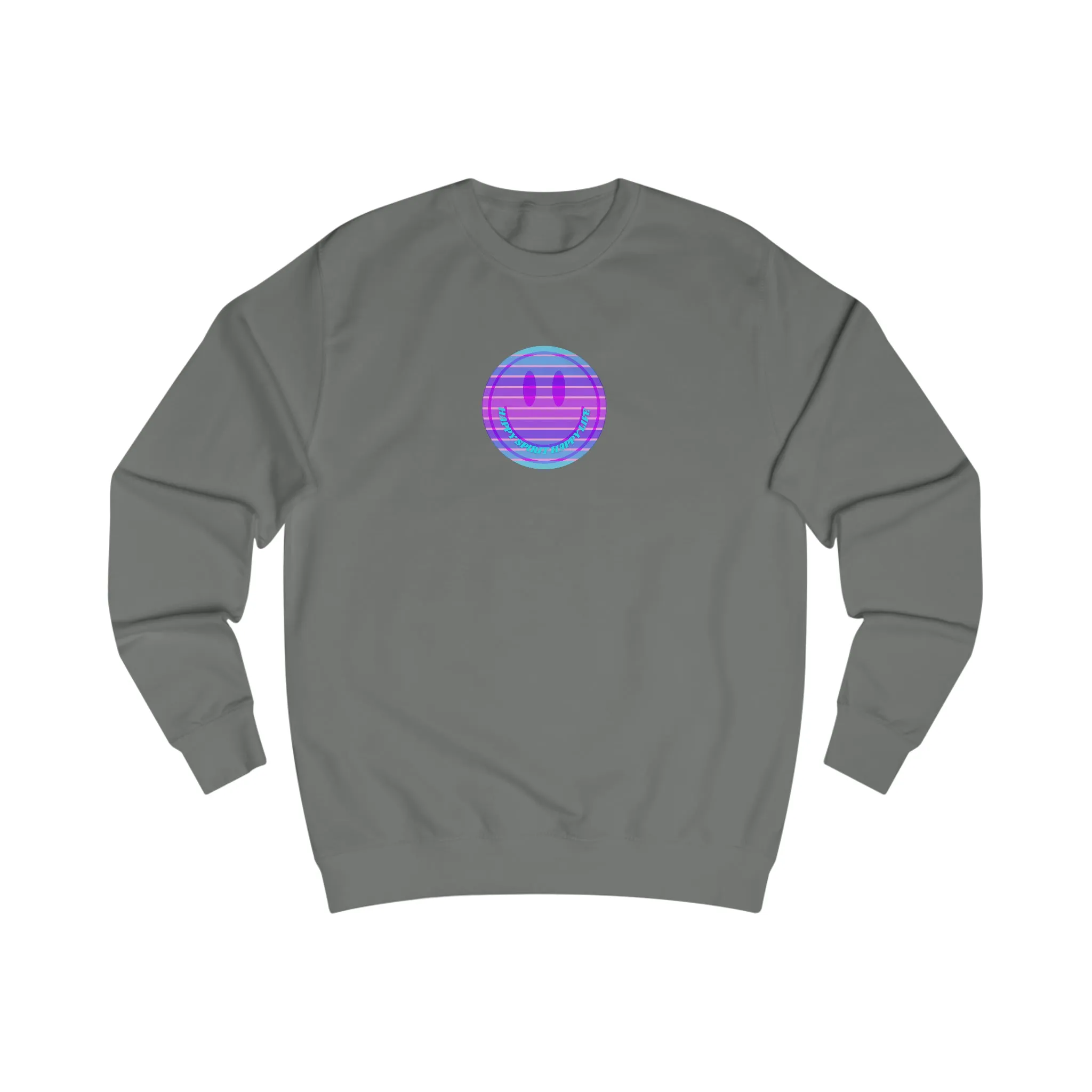 Happy Spirit Happy Life Sweatshirt, Mental Health Awareness Sweatshirt, Smile Sweatshirt, Smile Face Crewneck, Vsco Girl, Y2k Top