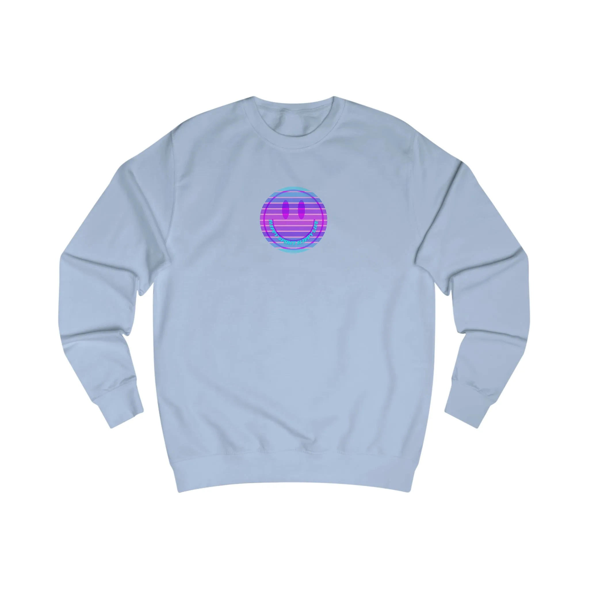 Happy Spirit Happy Life Sweatshirt, Mental Health Awareness Sweatshirt, Smile Sweatshirt, Smile Face Crewneck, Vsco Girl, Y2k Top