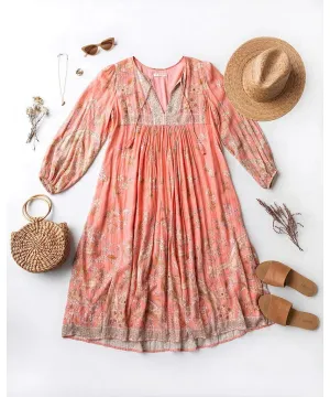 Hendrix Boho Dress Dusty Pink