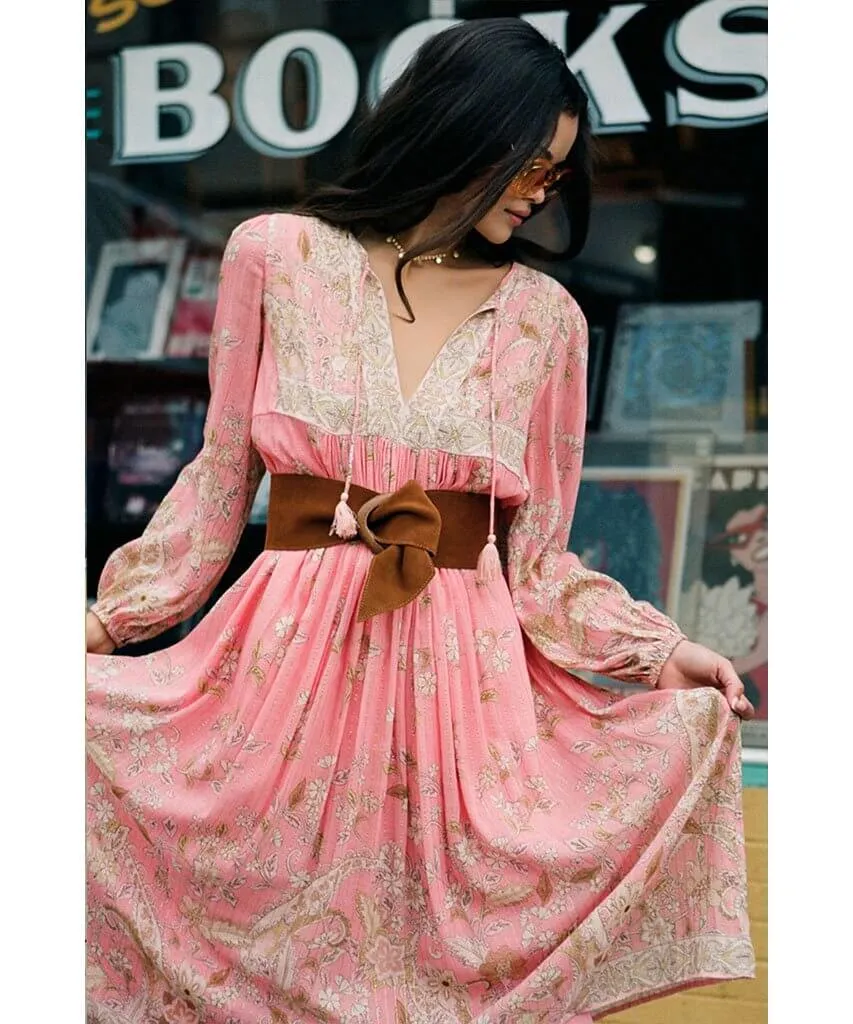 Hendrix Boho Dress Dusty Pink