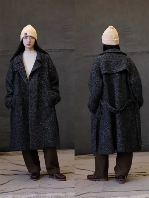 Herringbone Tweed Trench Coat