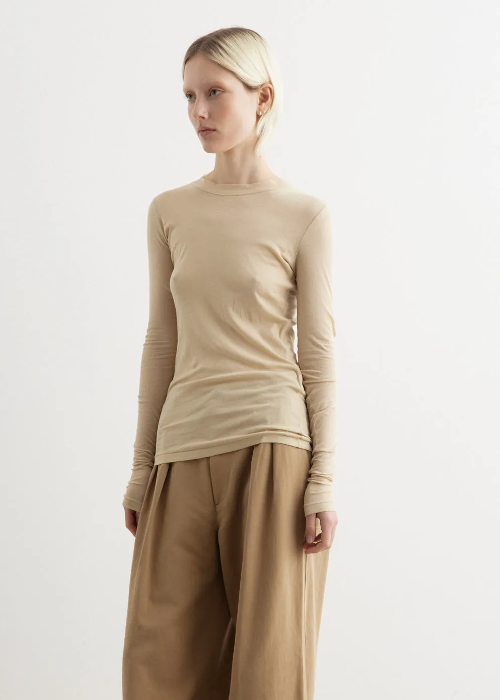 High Gauge Sheer Rib Long Sleeve T-Shirt