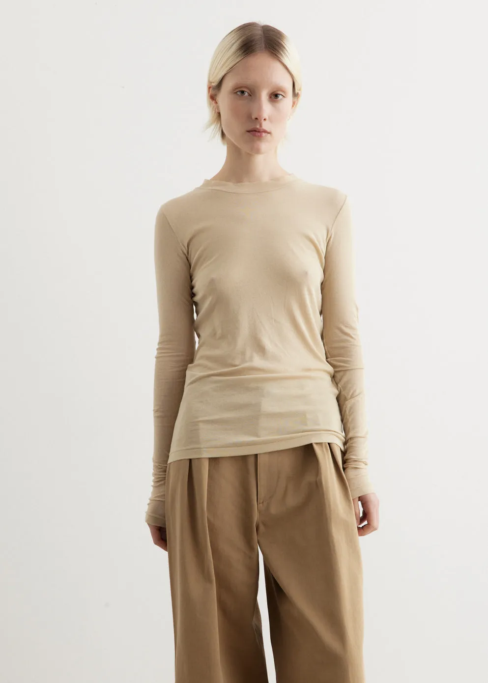 High Gauge Sheer Rib Long Sleeve T-Shirt