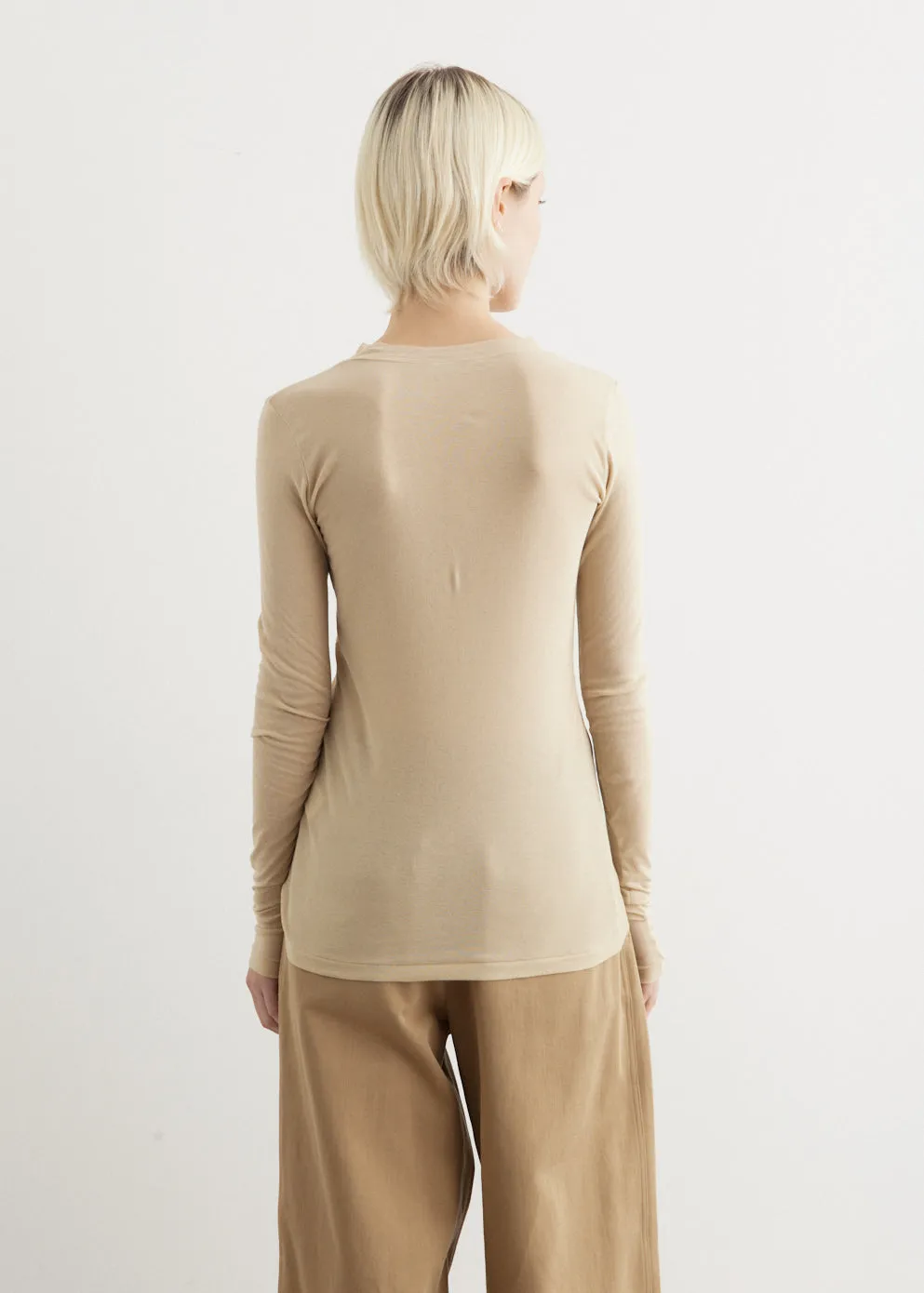 High Gauge Sheer Rib Long Sleeve T-Shirt