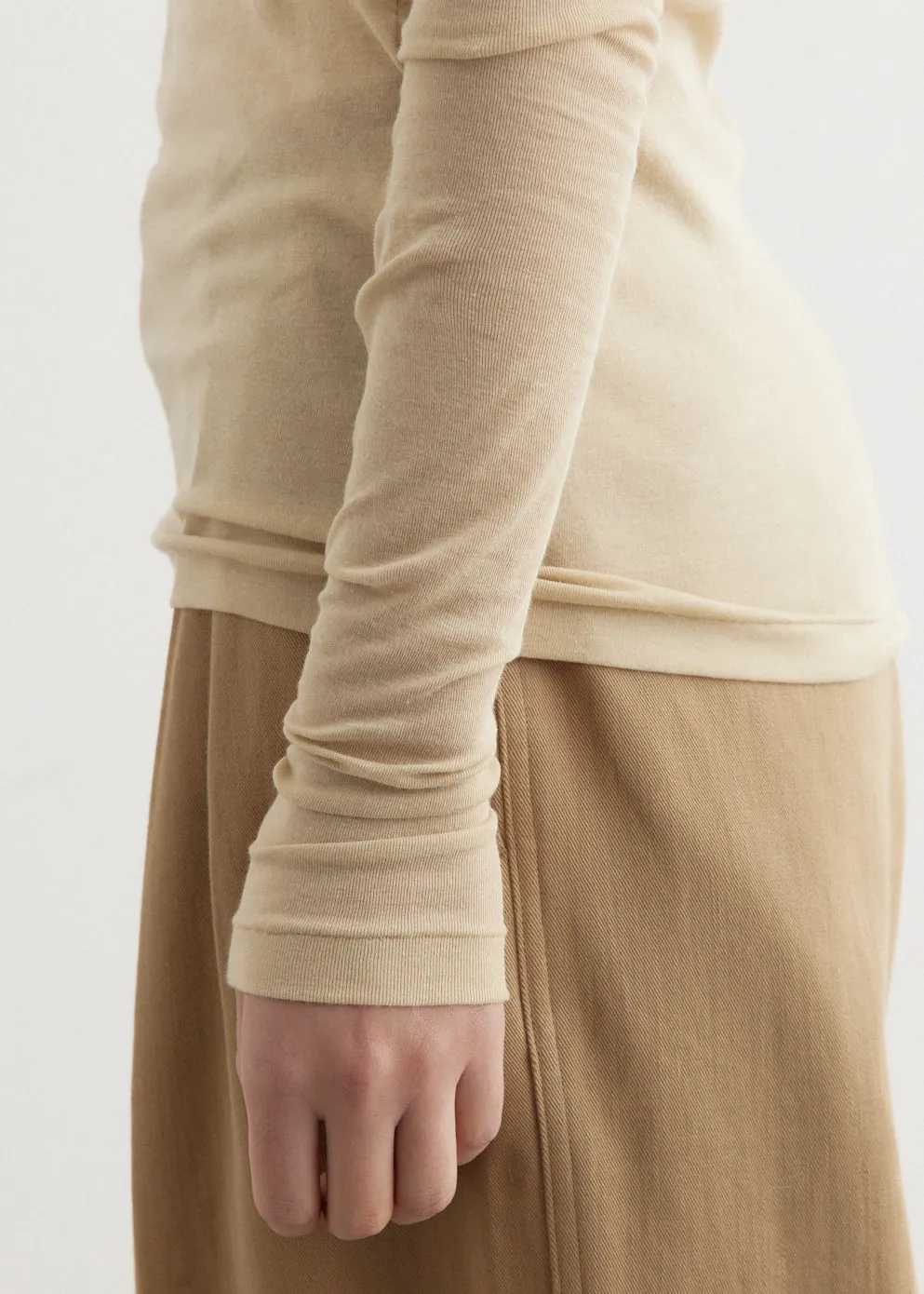 High Gauge Sheer Rib Long Sleeve T-Shirt