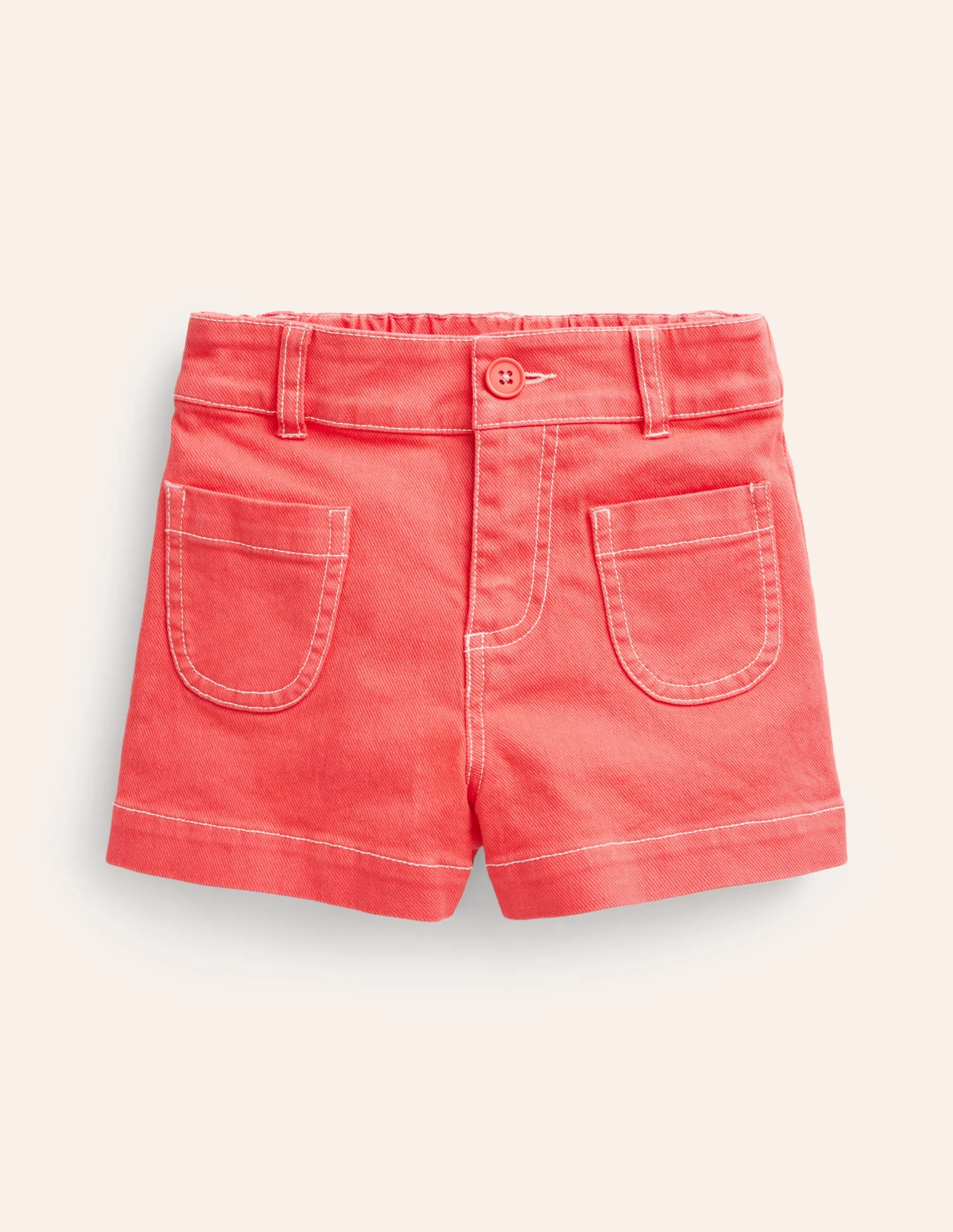 High Waisted Shorts-Jam Red