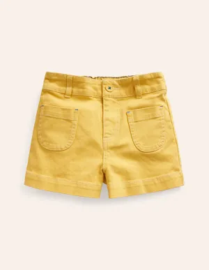 High Waisted Shorts-Lemon