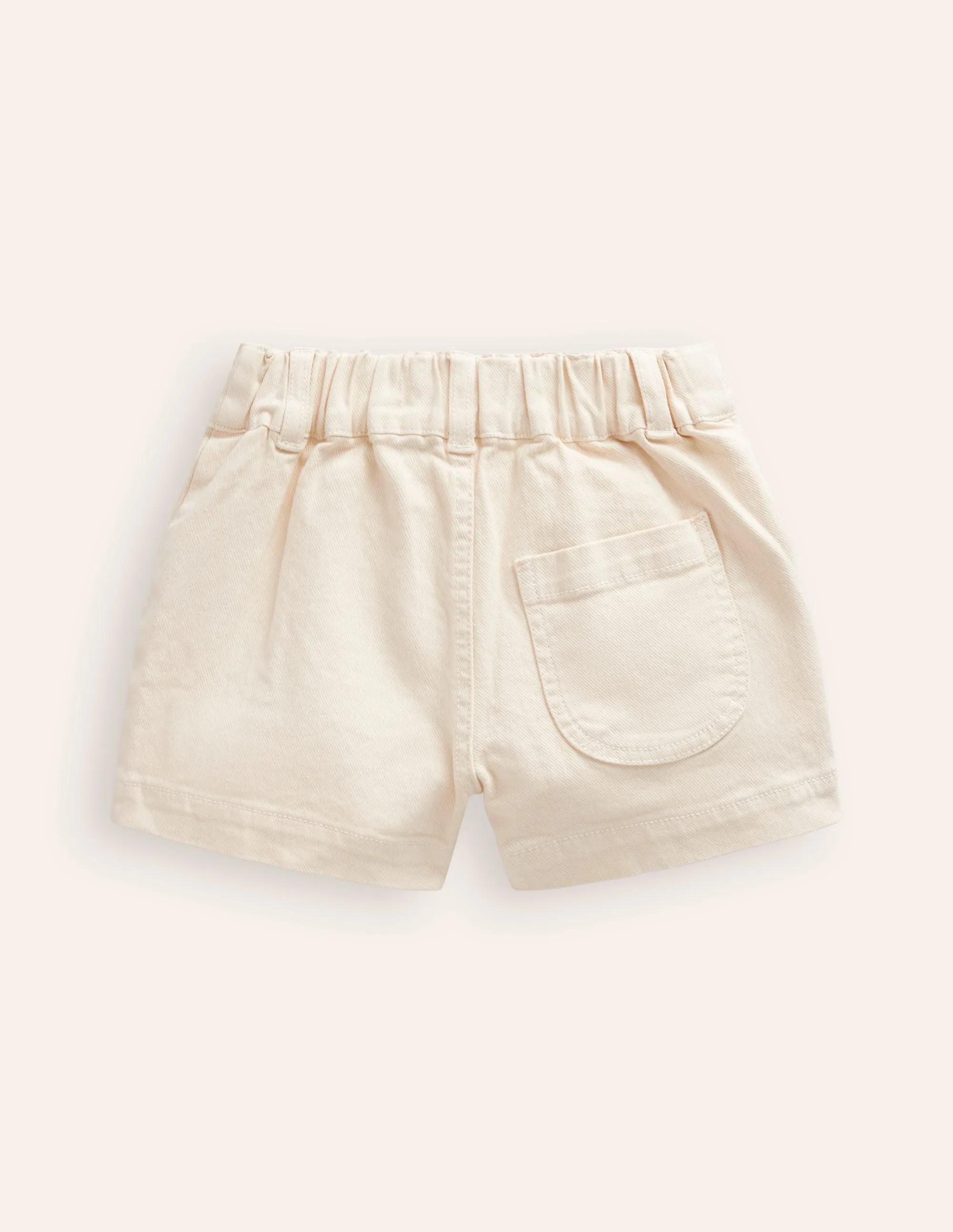 High Waisted Shorts-Vanilla White