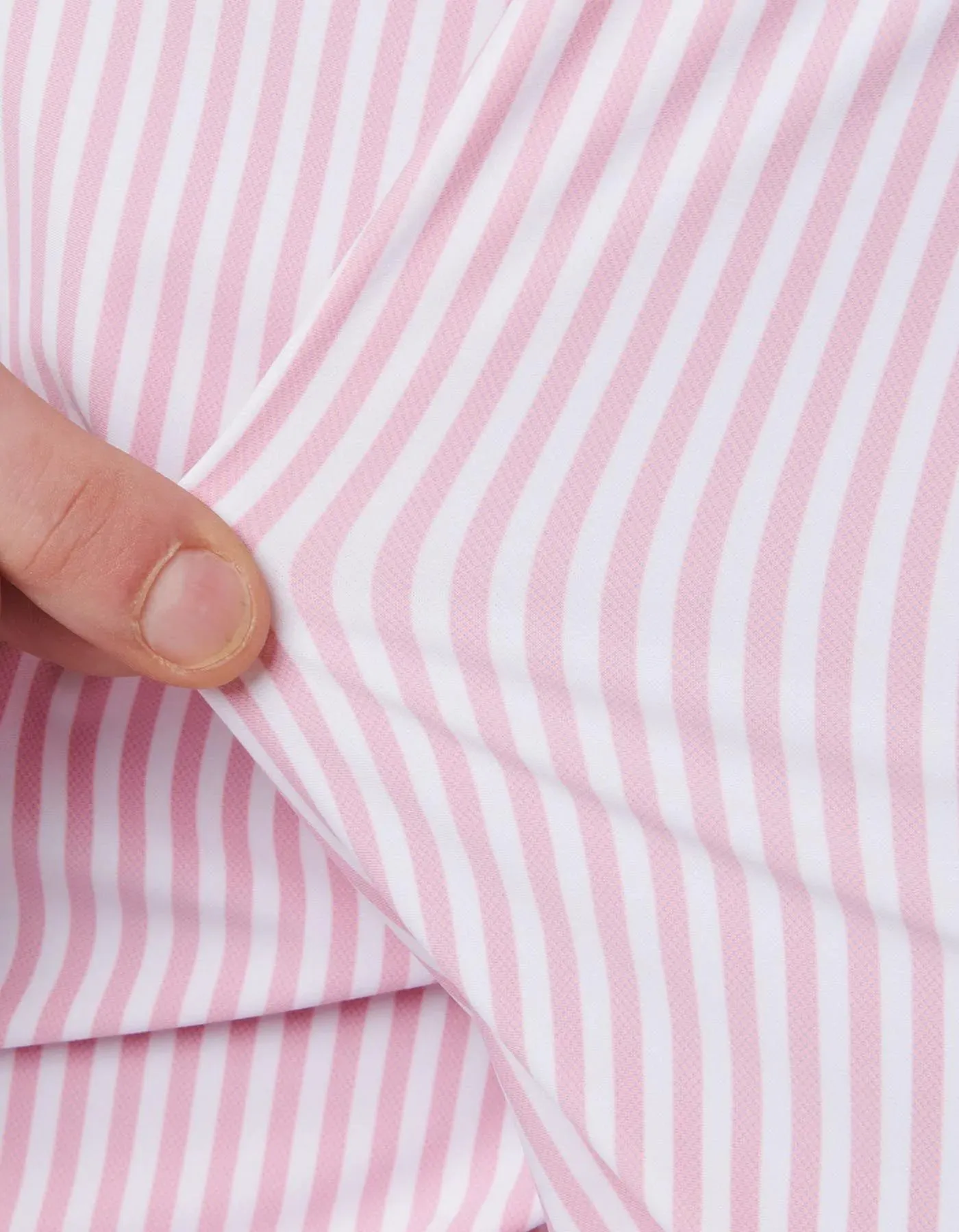 ID24123-Xacus "Active" Pink Stripe Shirt