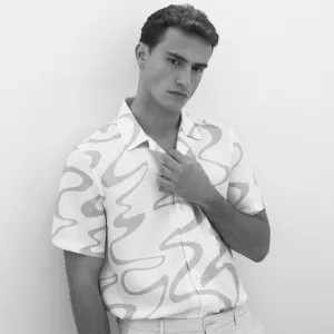 Jackson Abstract Wave Camp Shirt