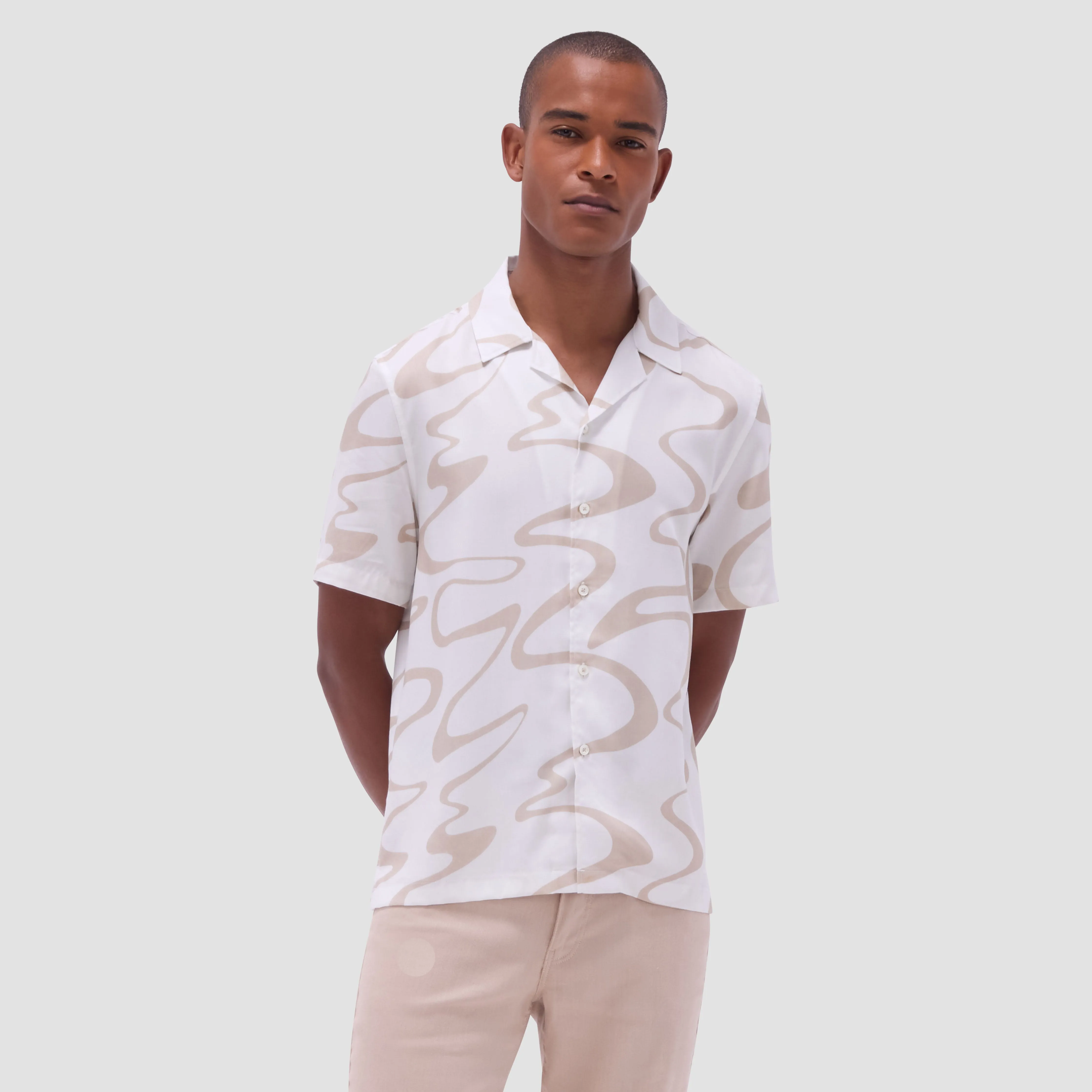 Jackson Abstract Wave Camp Shirt