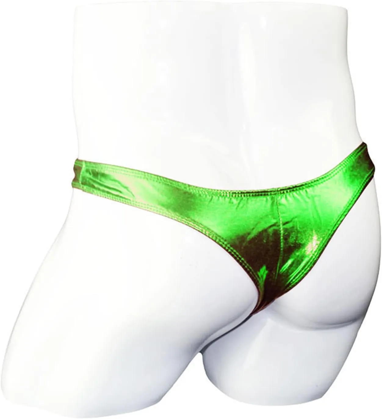 JEsilunmaMY Men's Elephant Nose Briefs Shiny Leather Jockstrap Underwear Athletic Supporter G-Strings Bulge Pouch Thongs