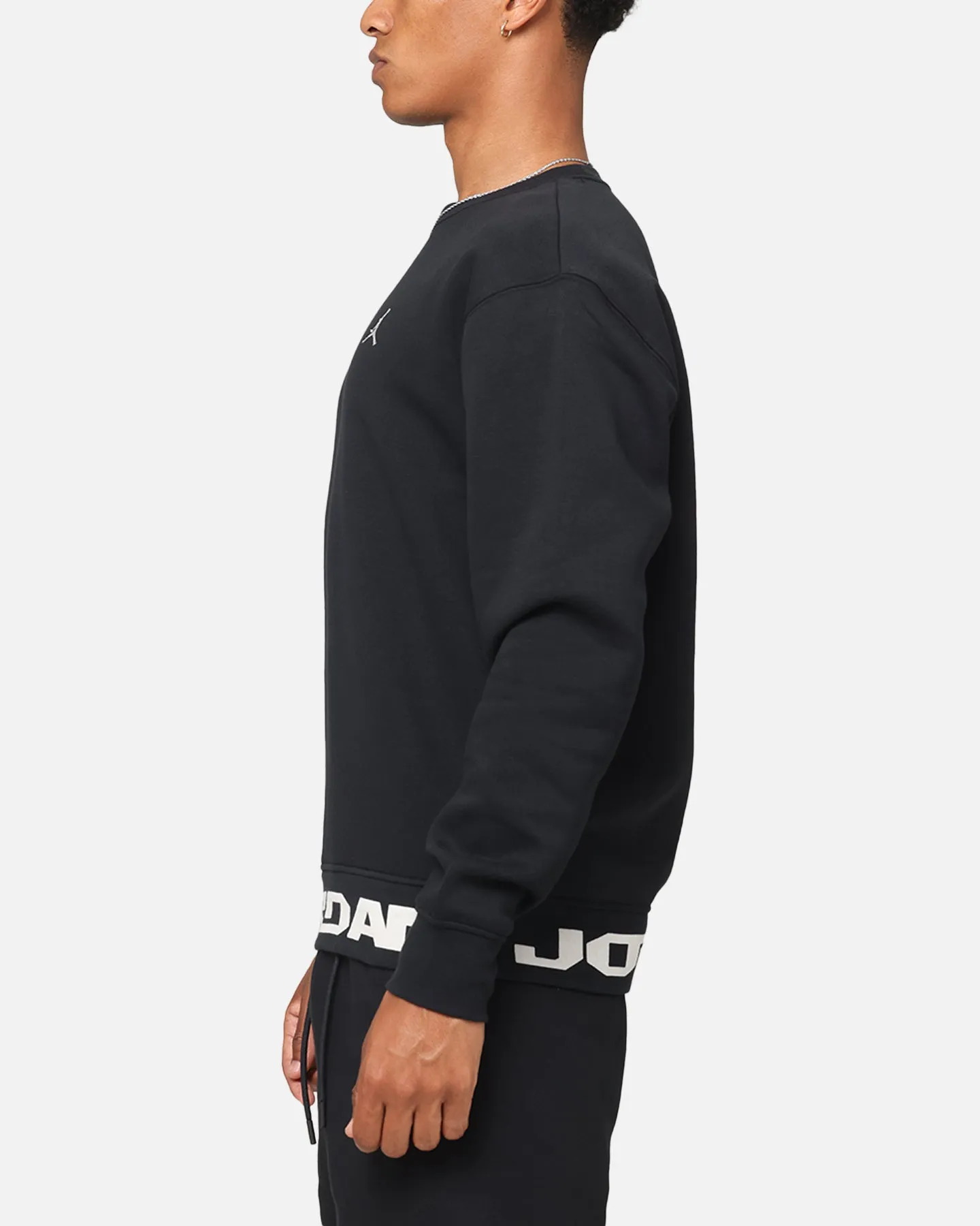 Jordan Jumpman MVP Graphic Fleece Crewneck Sweatshirt Black/Sail