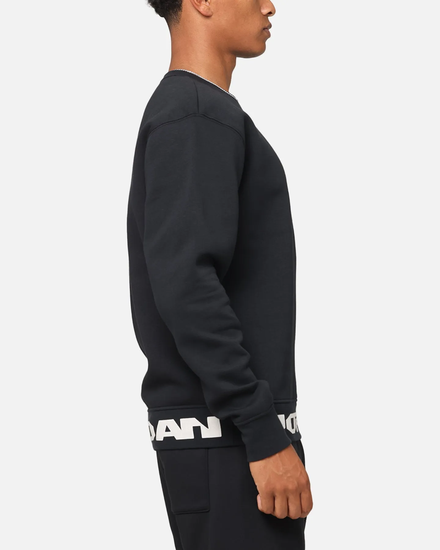 Jordan Jumpman MVP Graphic Fleece Crewneck Sweatshirt Black/Sail