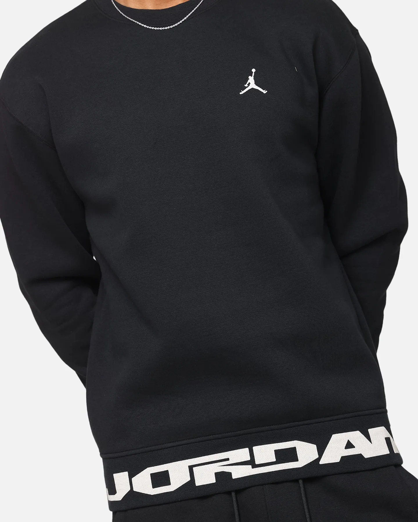 Jordan Jumpman MVP Graphic Fleece Crewneck Sweatshirt Black/Sail