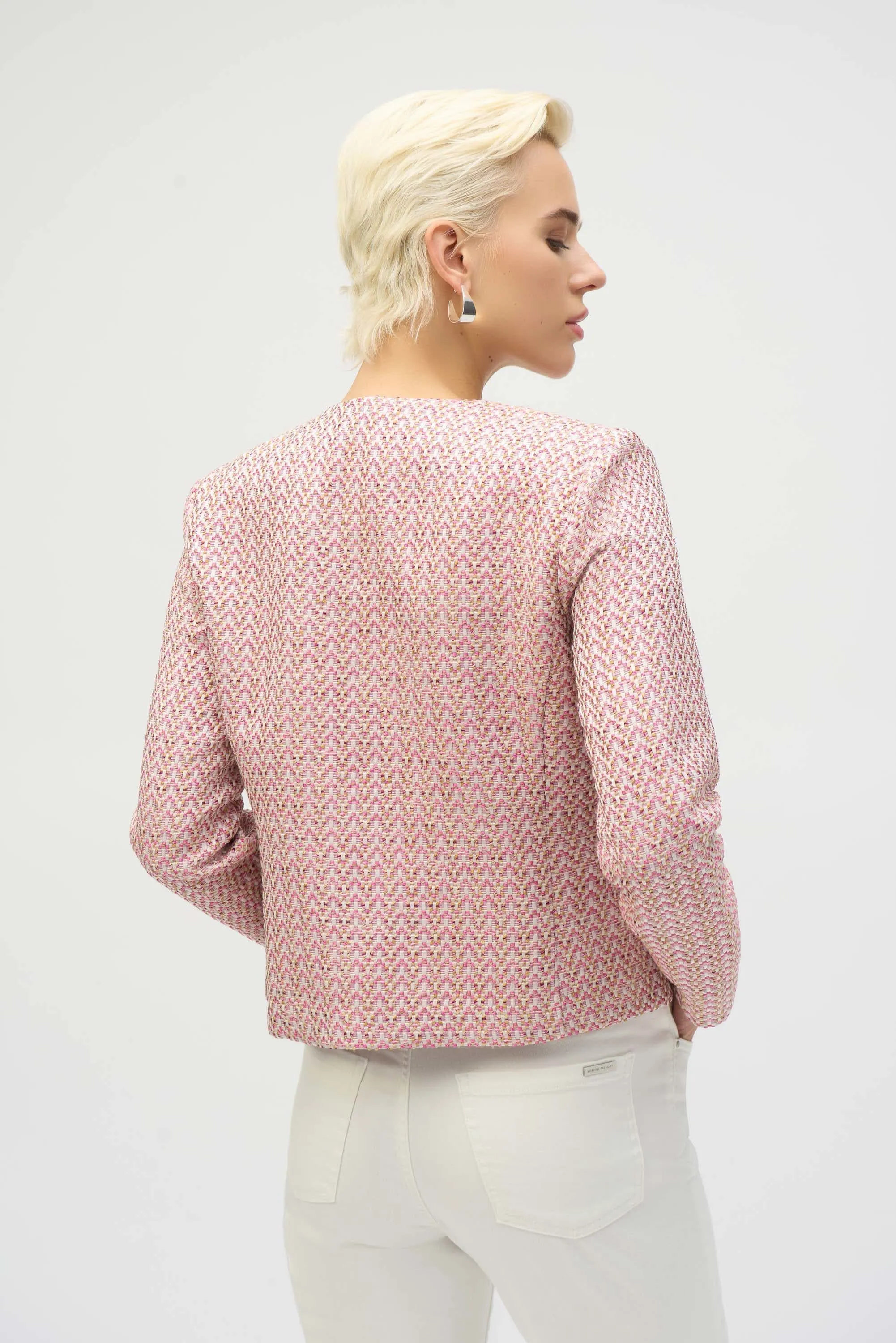 Joseph Ribkoff Boucl Woven Boxy Blazer - 252147