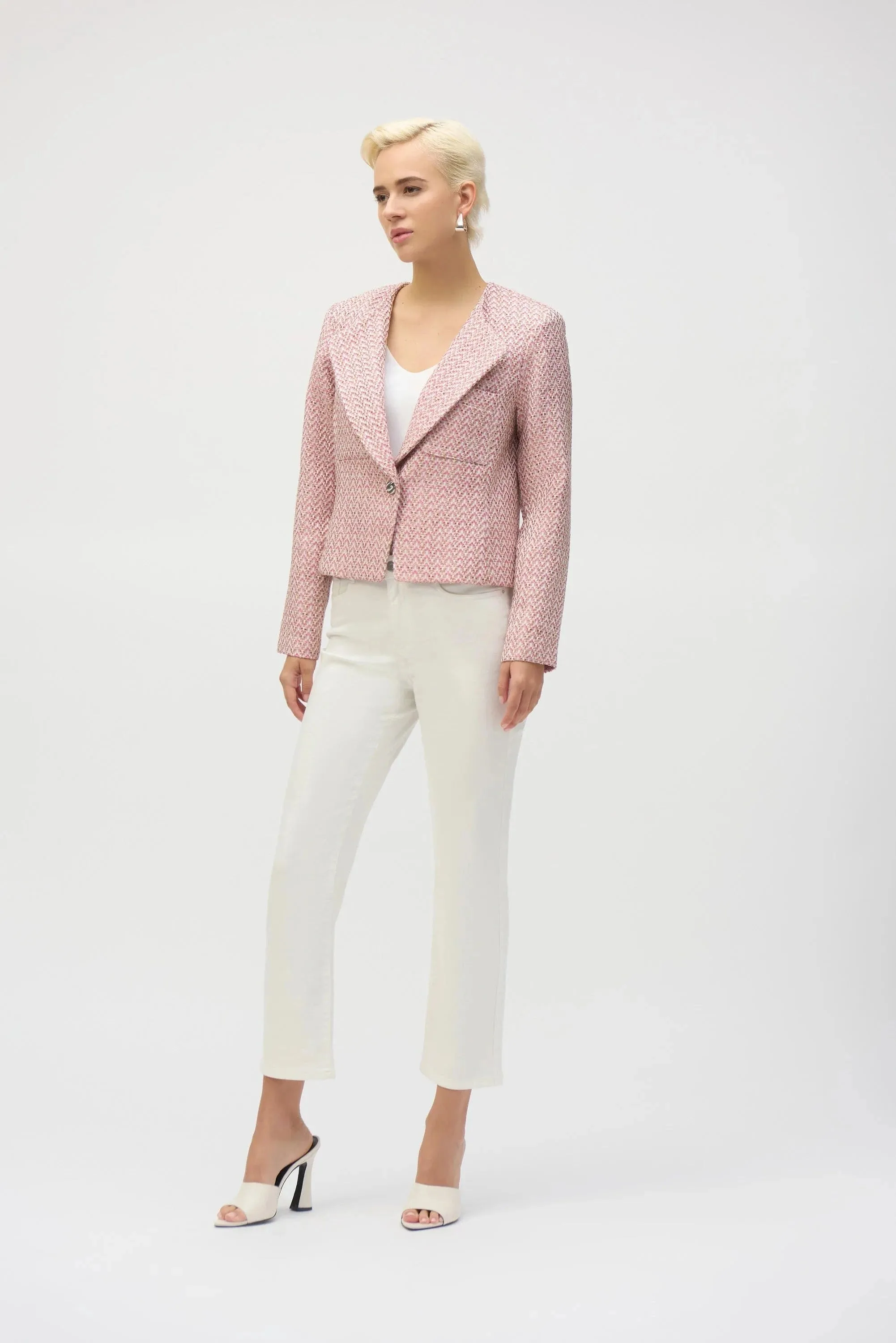 Joseph Ribkoff Boucl Woven Boxy Blazer - 252147