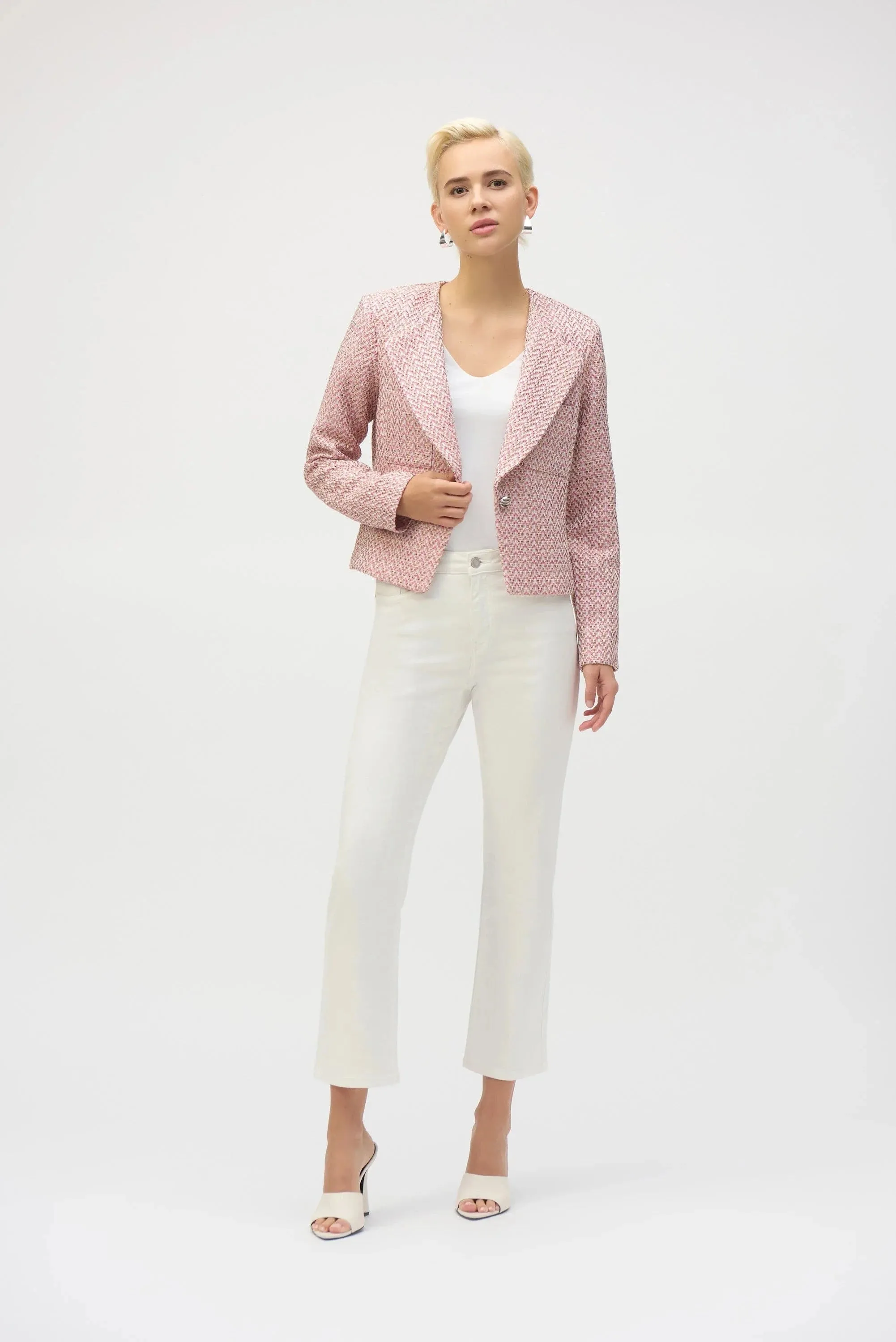 Joseph Ribkoff Boucl Woven Boxy Blazer - 252147