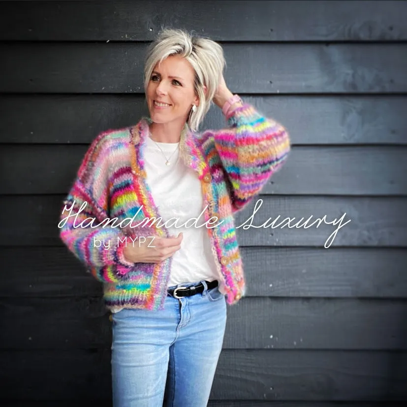 Knitting kit – MYPZ Short Light Mohair Scrap Yarn Cardigan No10 (ENG-NL)