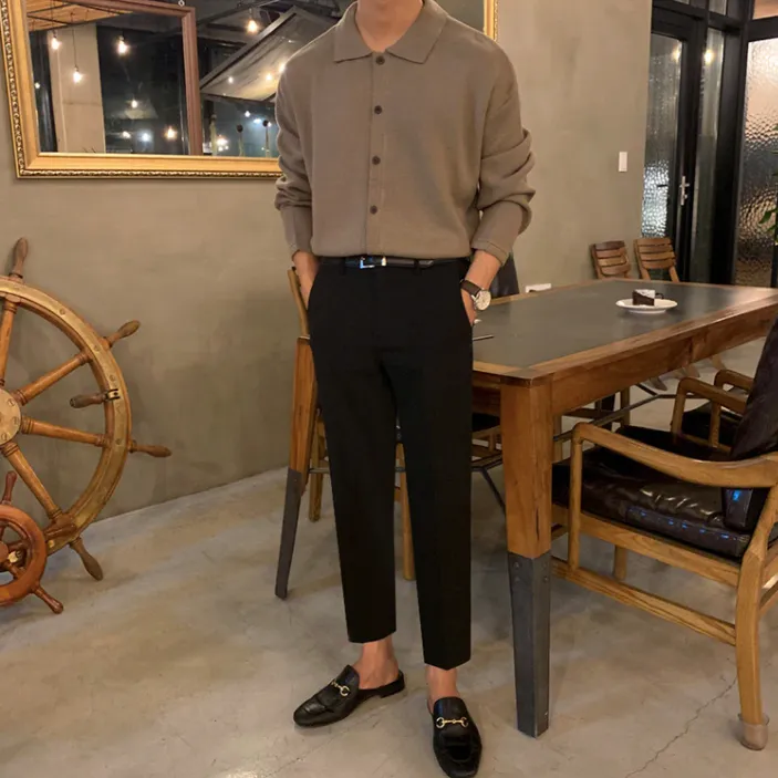 [Korean Style] 3 Colors Knitted Polo shirts